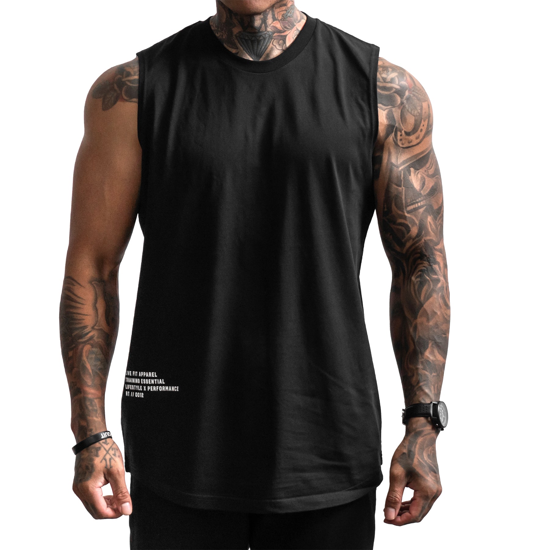 0012 RT Muscle Tank - Black