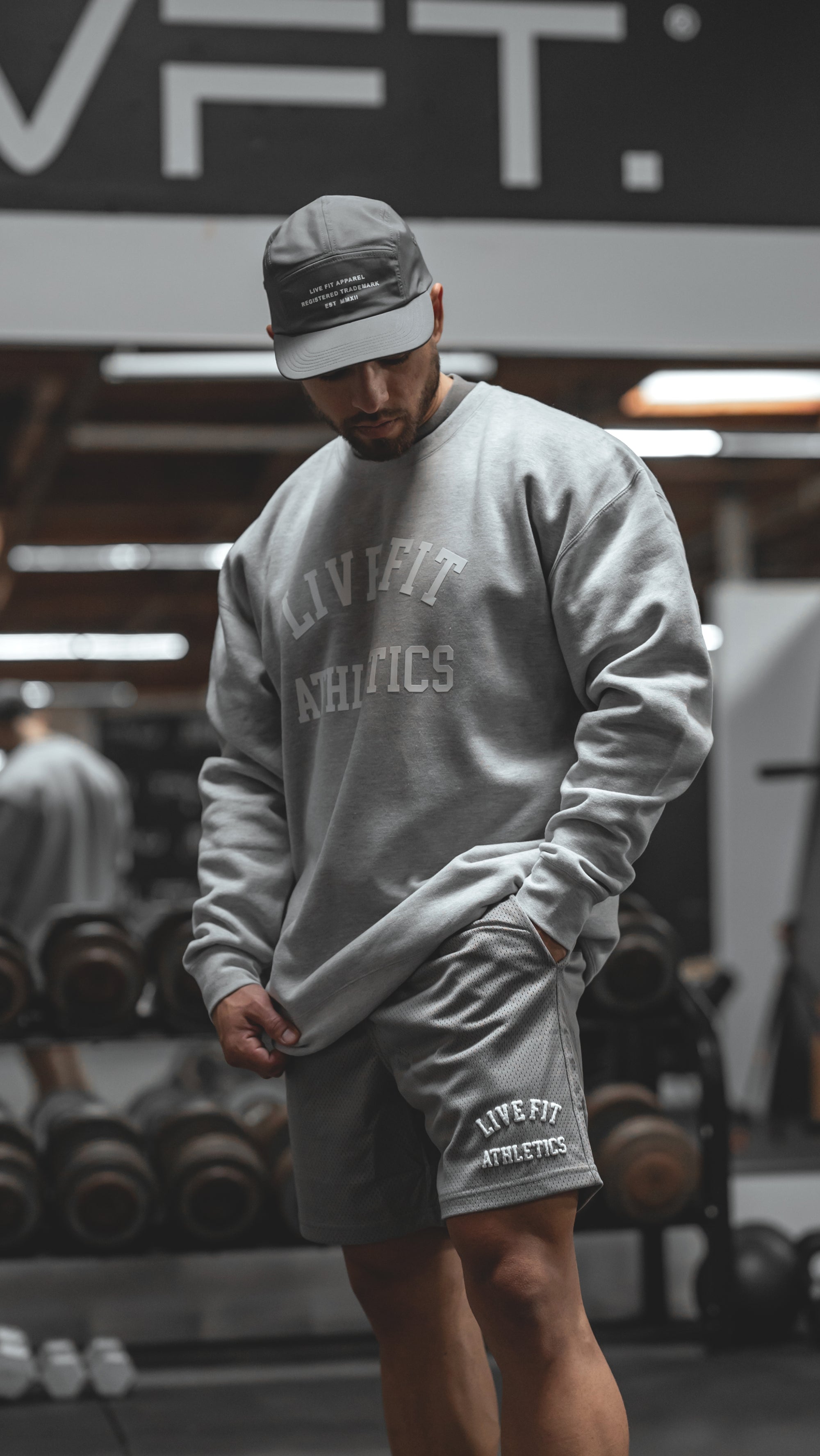 Livefit Athletics Crewneck - Heather Grey