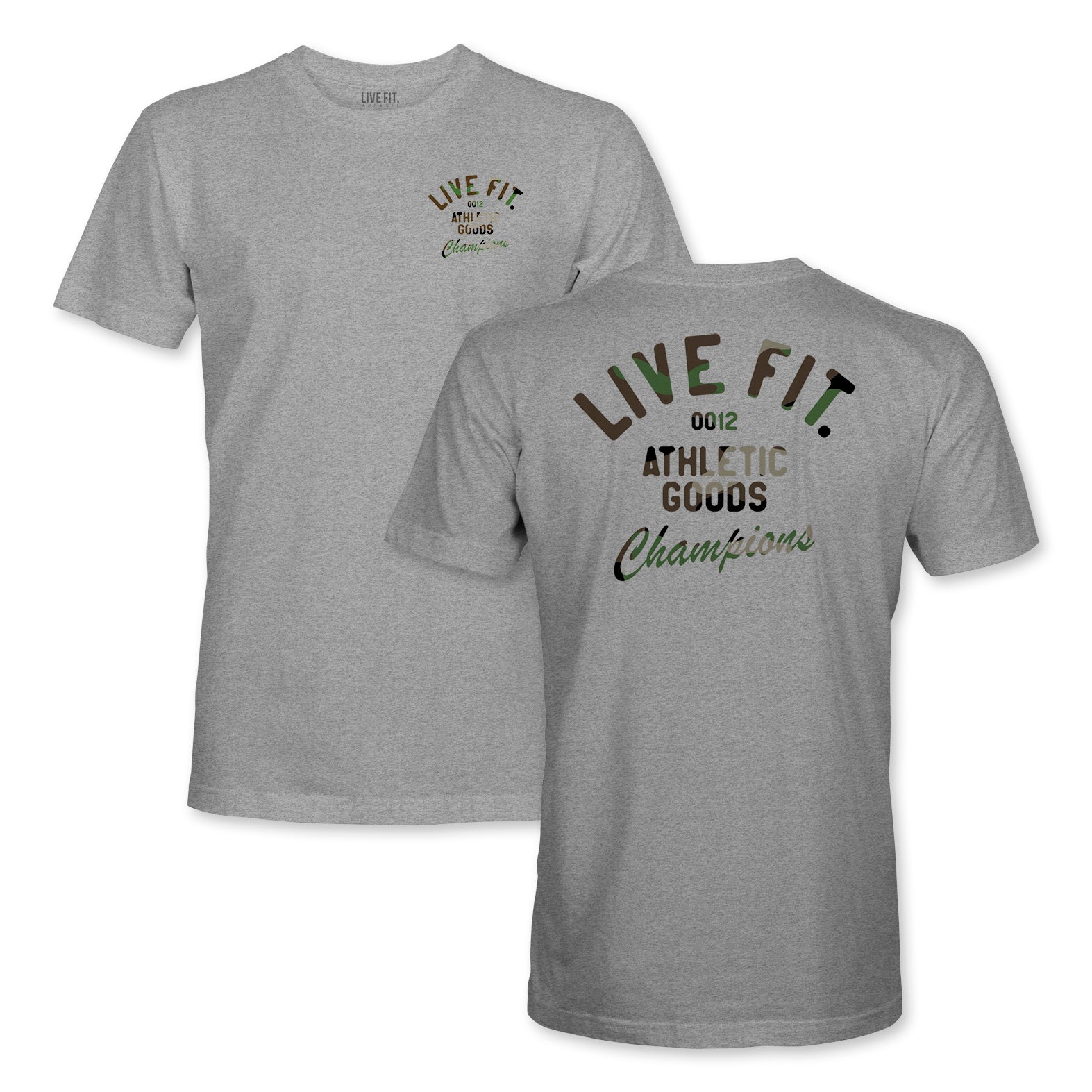 Athletic Goods Tee - Heather Grey / Green Camo