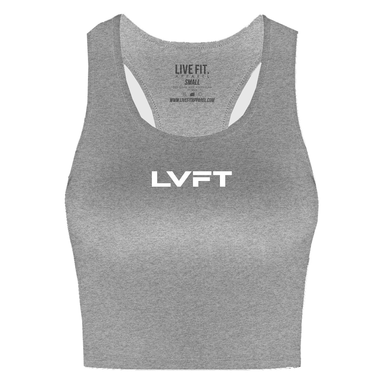 Slate Racerback Tank - Grey/White