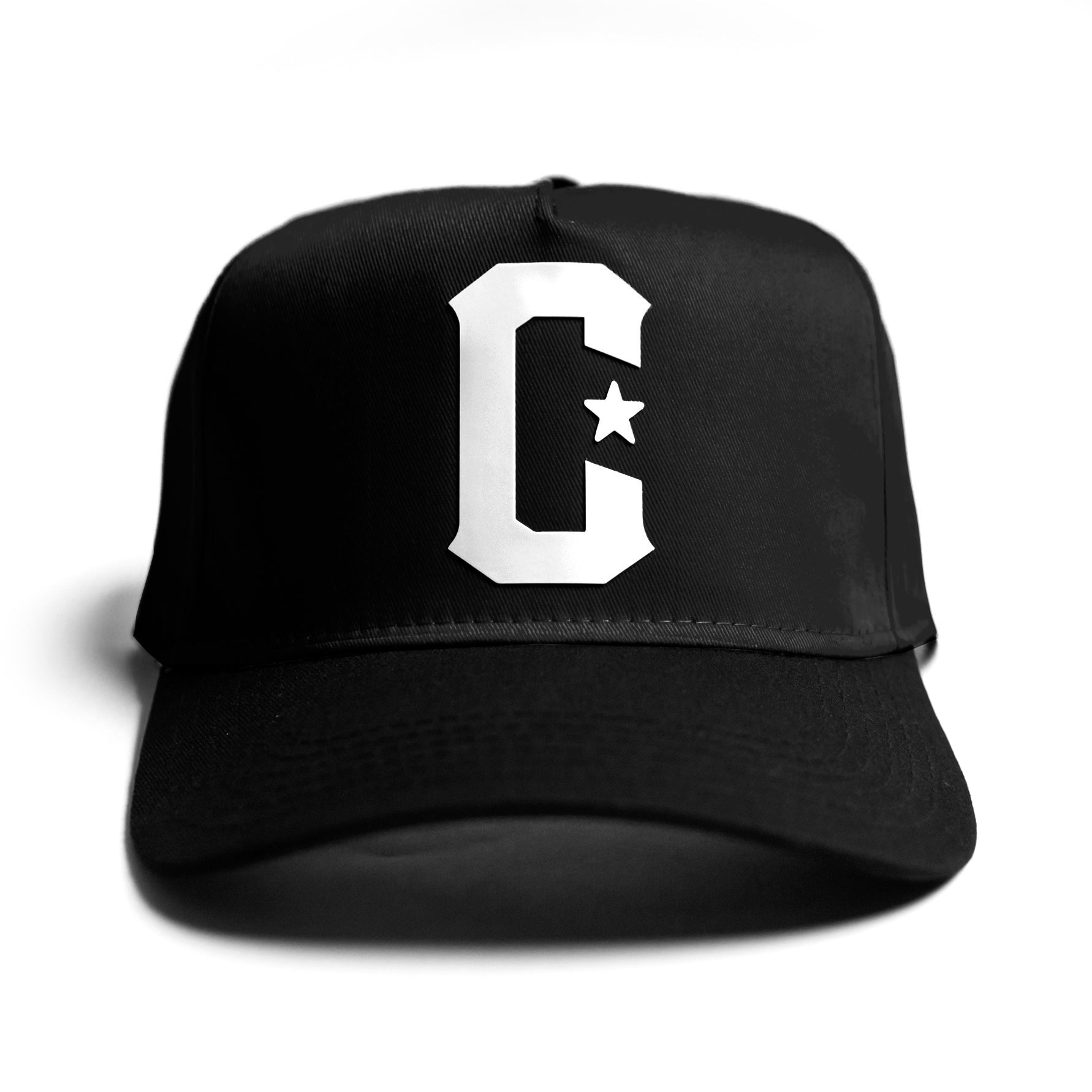 C 5 Panel Snapback - Black