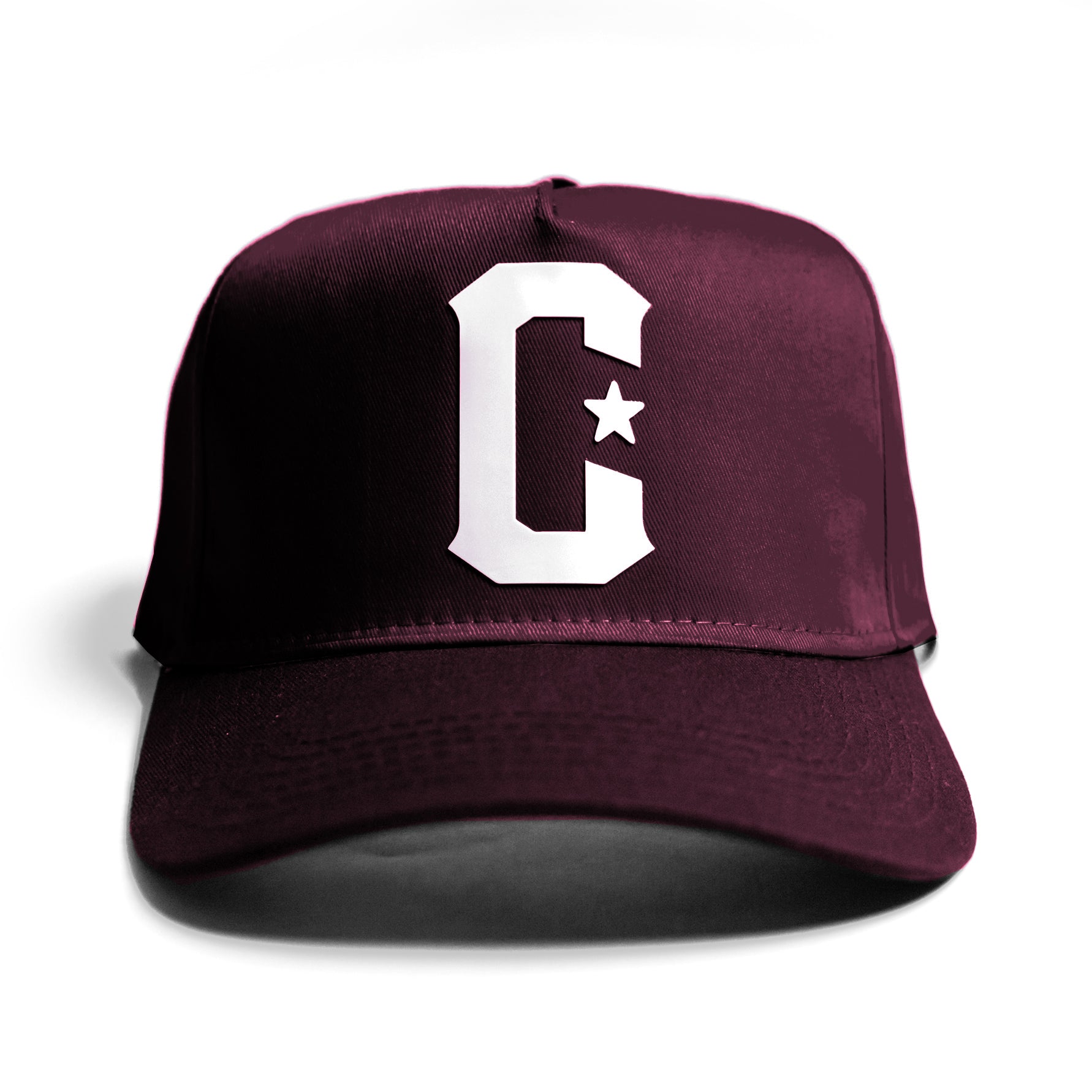 C 5 Panel Snapback - Burgundy