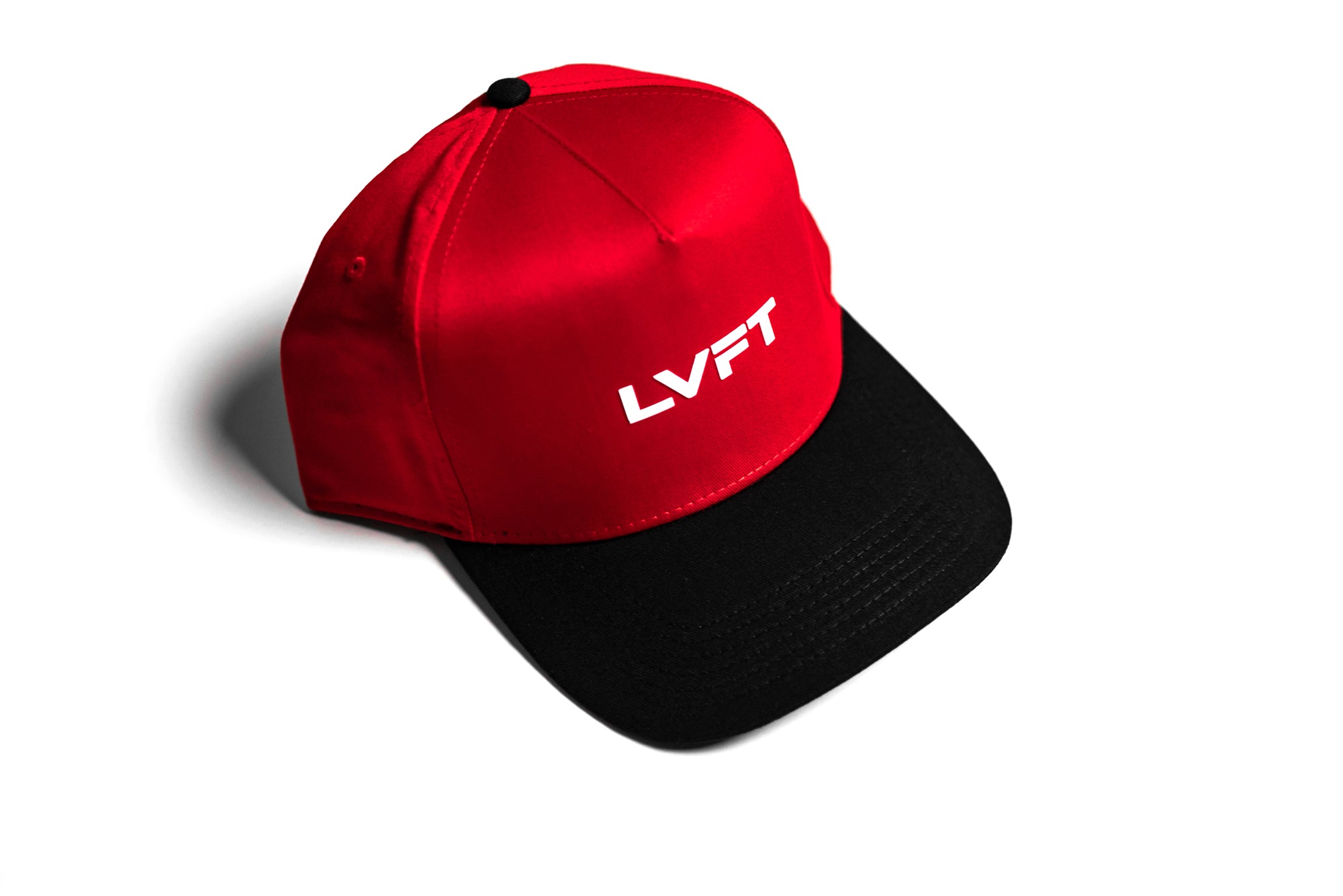 Slate 5 Panel Structured Cap - Red / Black