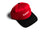 Slate 5 Panel Structured Cap - Red / Black