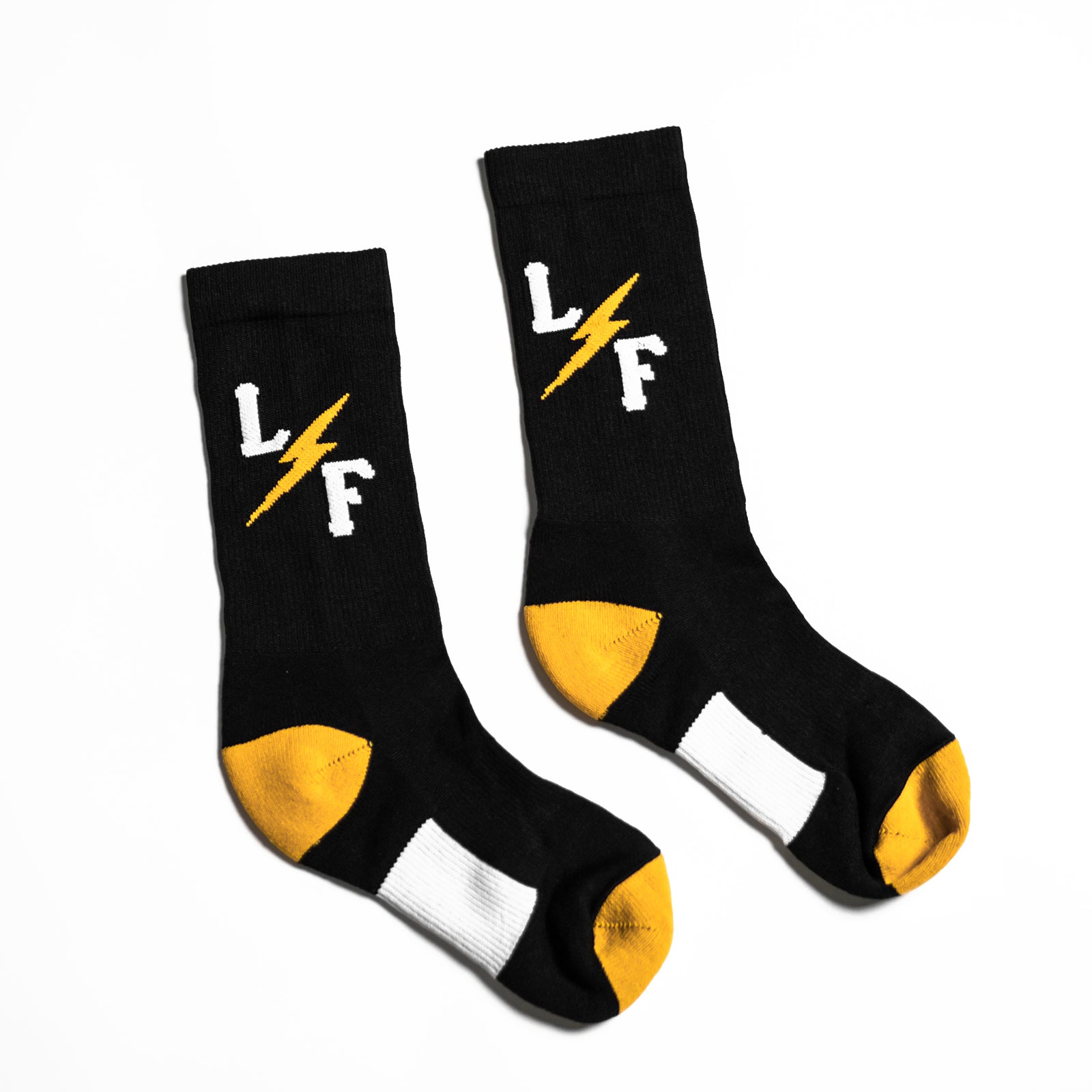 L/F Bolt Socks - Black/Yellow