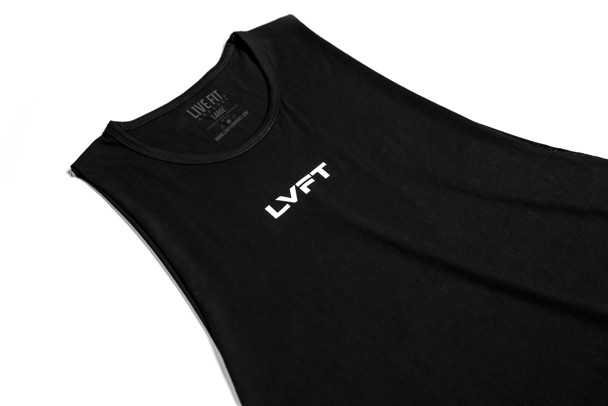 Long Body Drop Tail Tank - Black