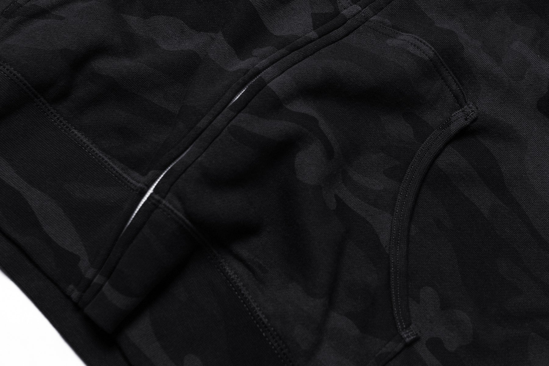 Prestige Zip- Up Hoodie - Black Camo/ Red