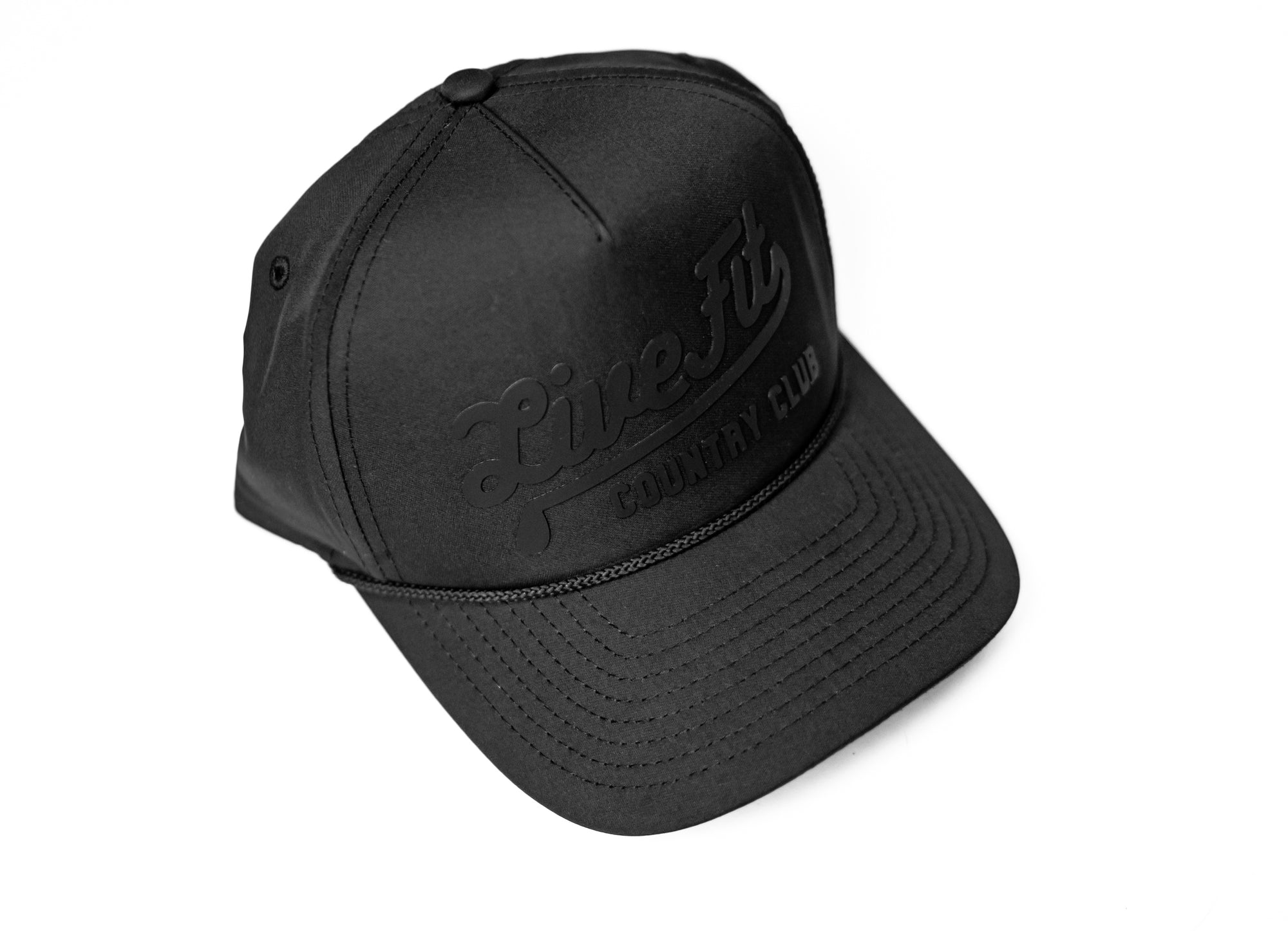 Letterman Golf Cap - Black / Black