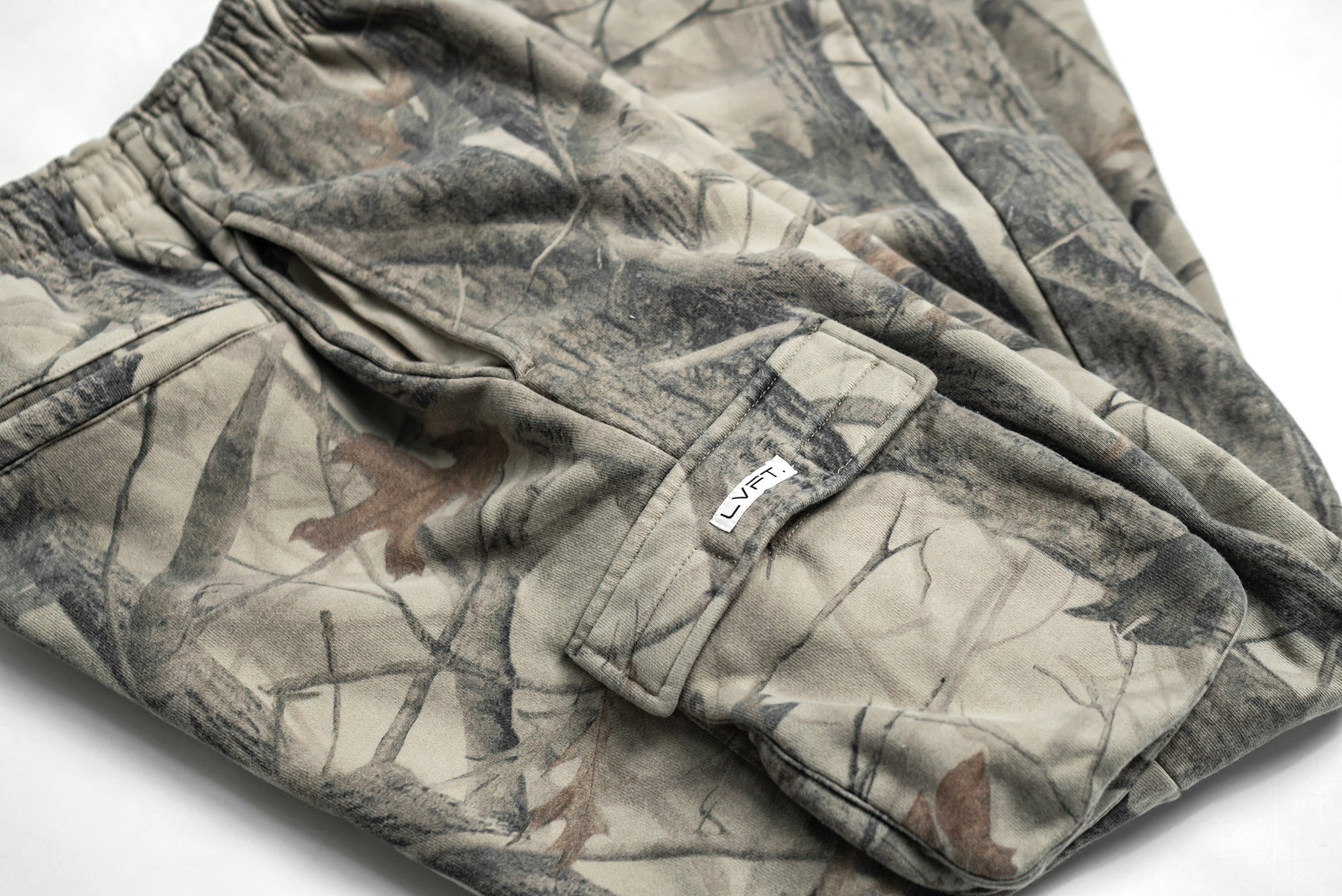 Tree Camo Heavyweight Fleece Cargos