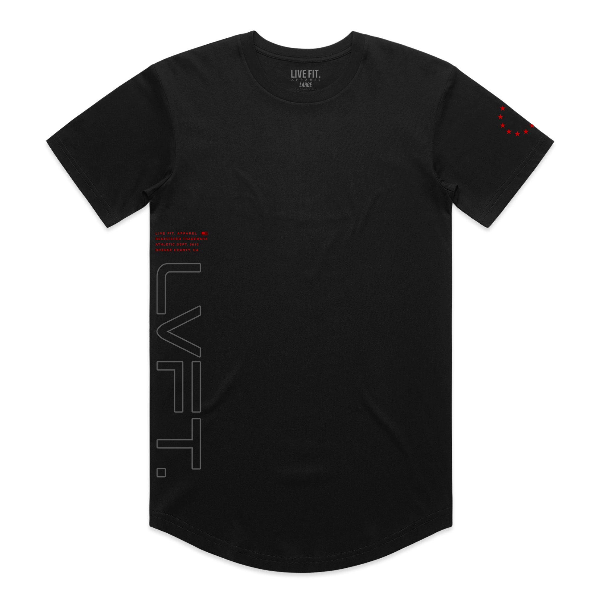 Dynamic Scallop Tee - Black / Red