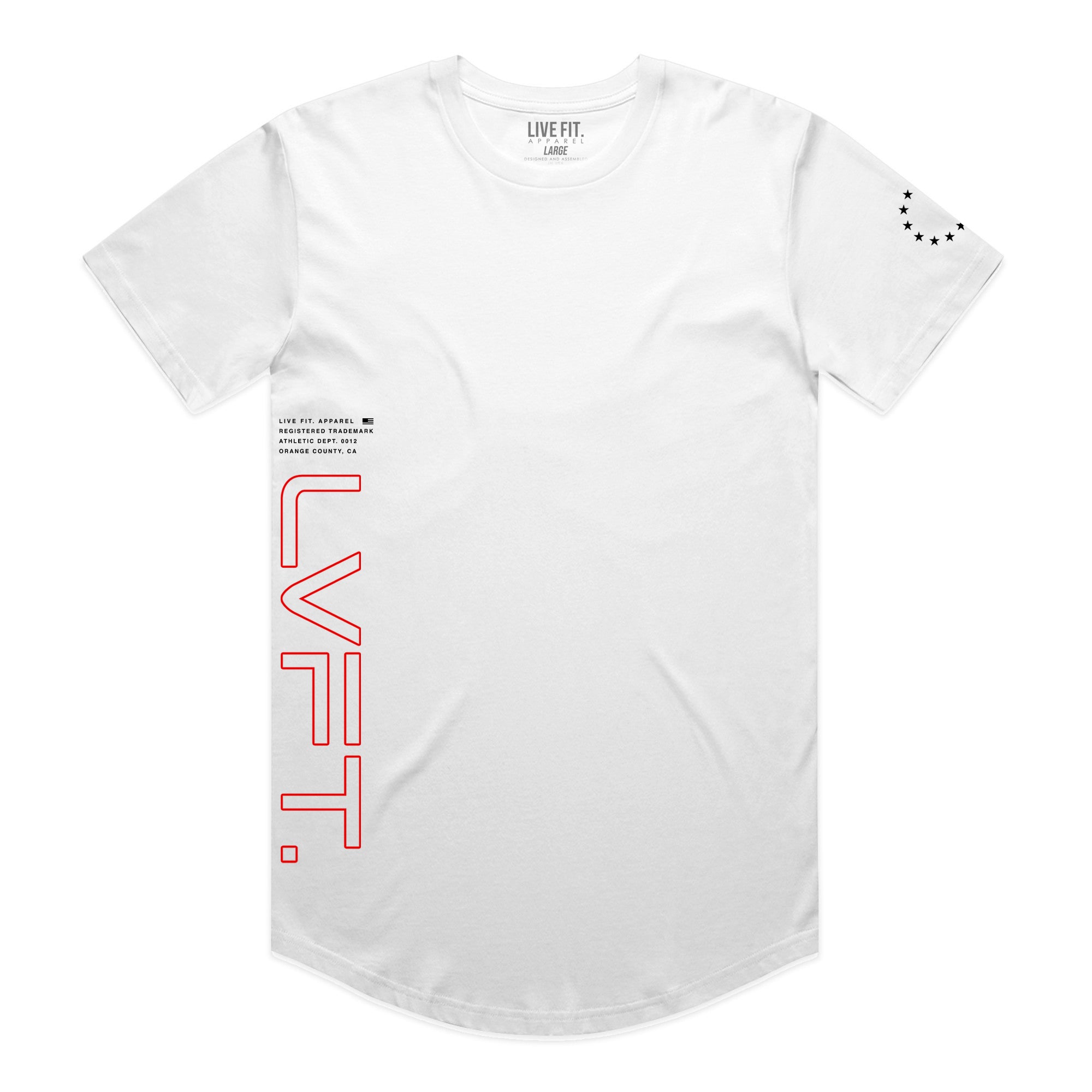 Dynamic Scallop Tee - White / Red