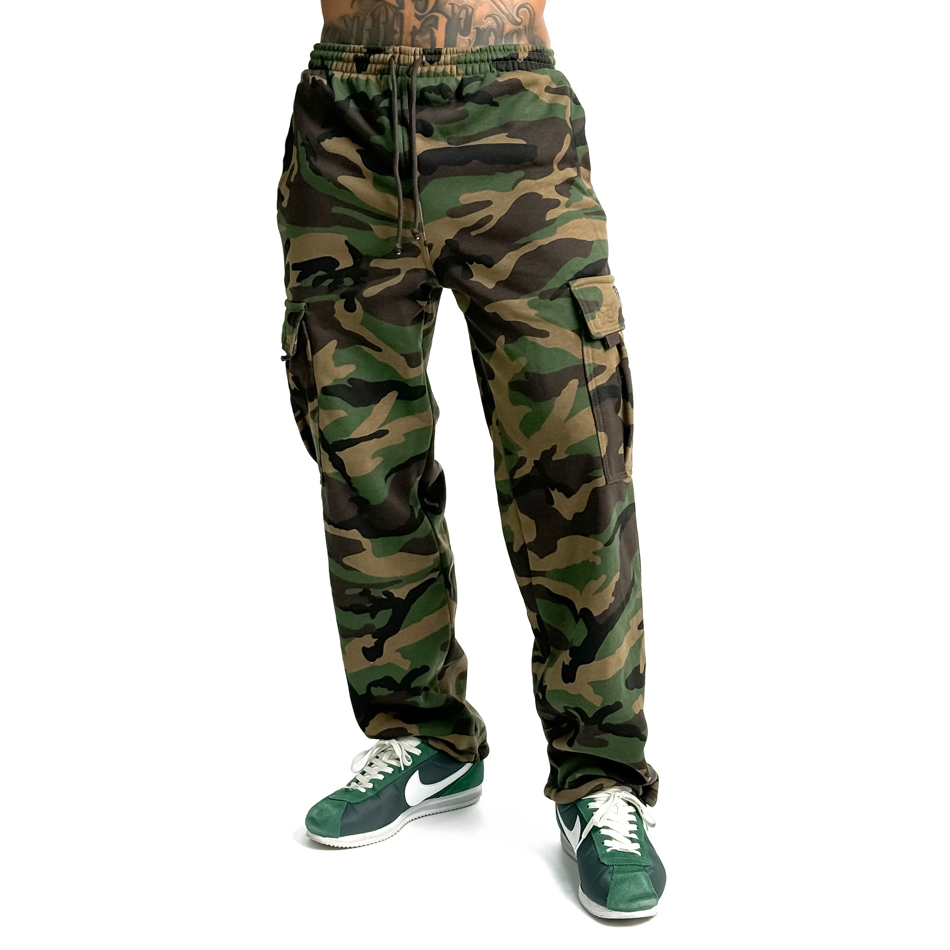 Heavy Fleece Cargo Pants - Camo