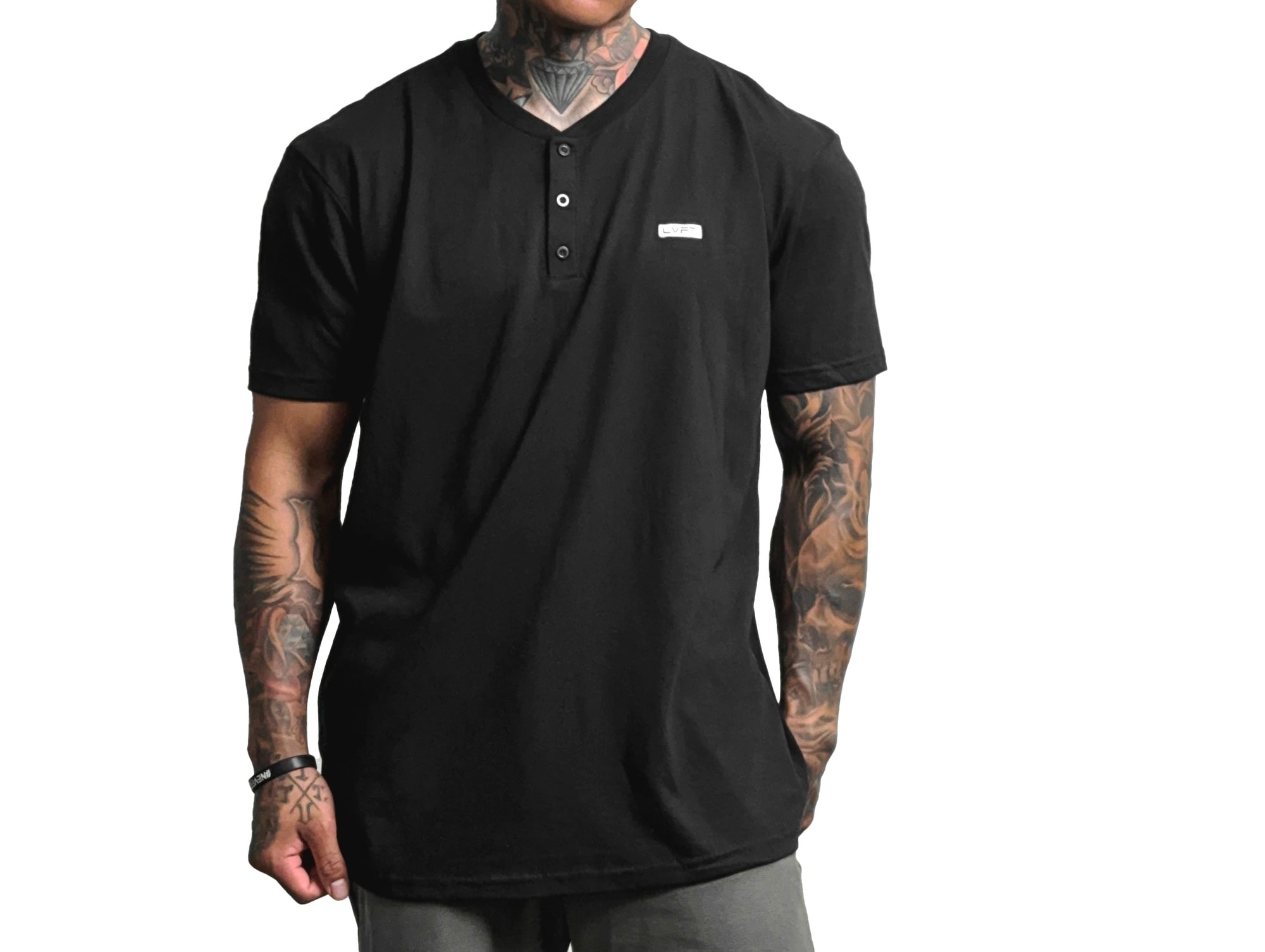 Urban Ease Henley - Black