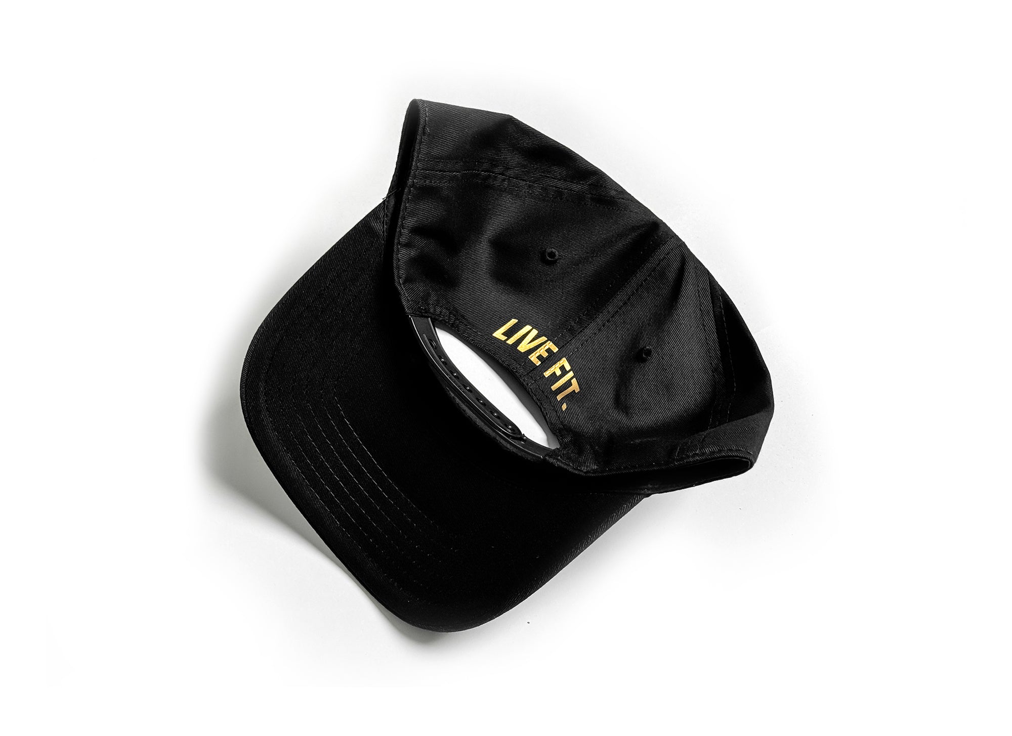 CA 5 Panel Cap - Black/Gold