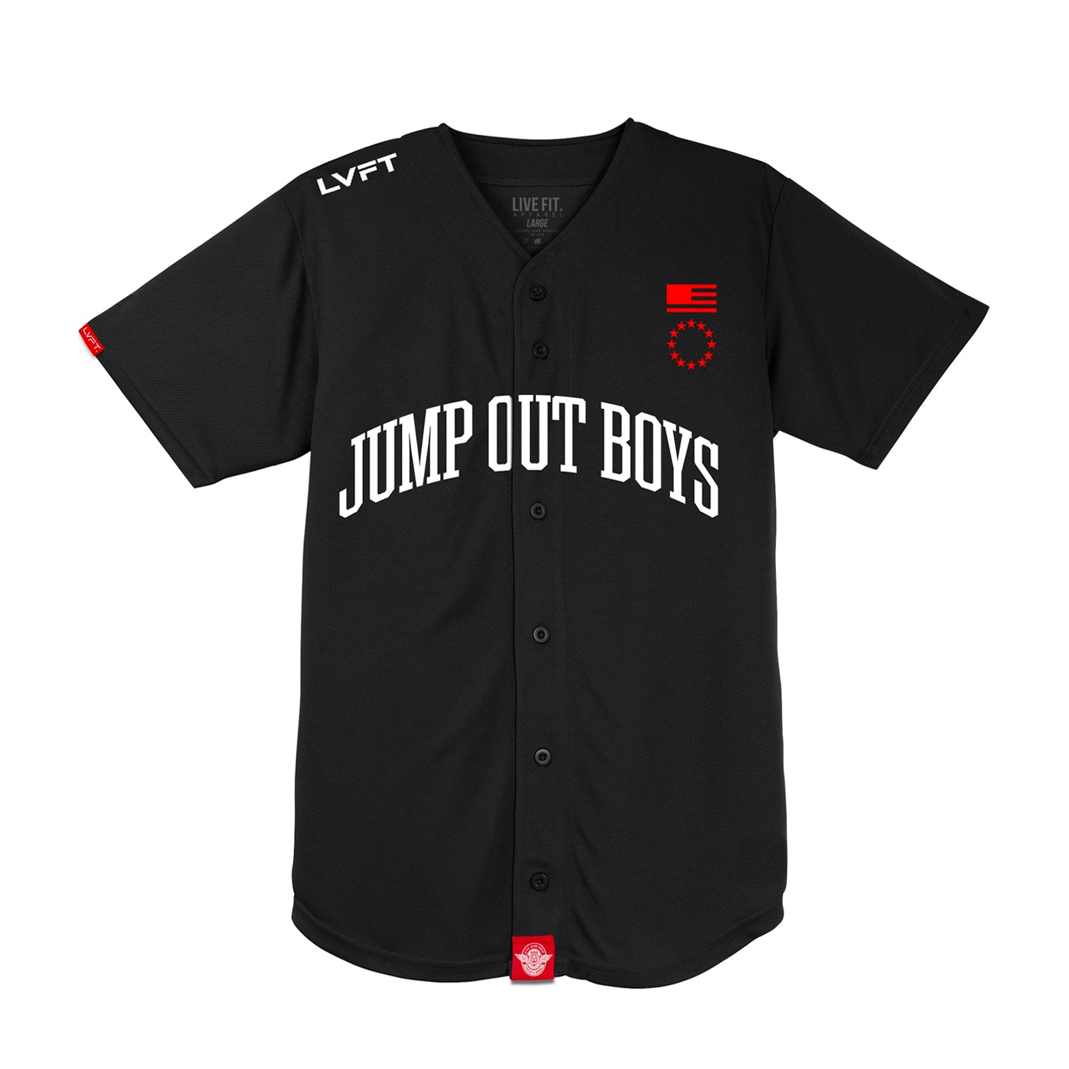 Jump Out Boys Baseball Jersey - Black