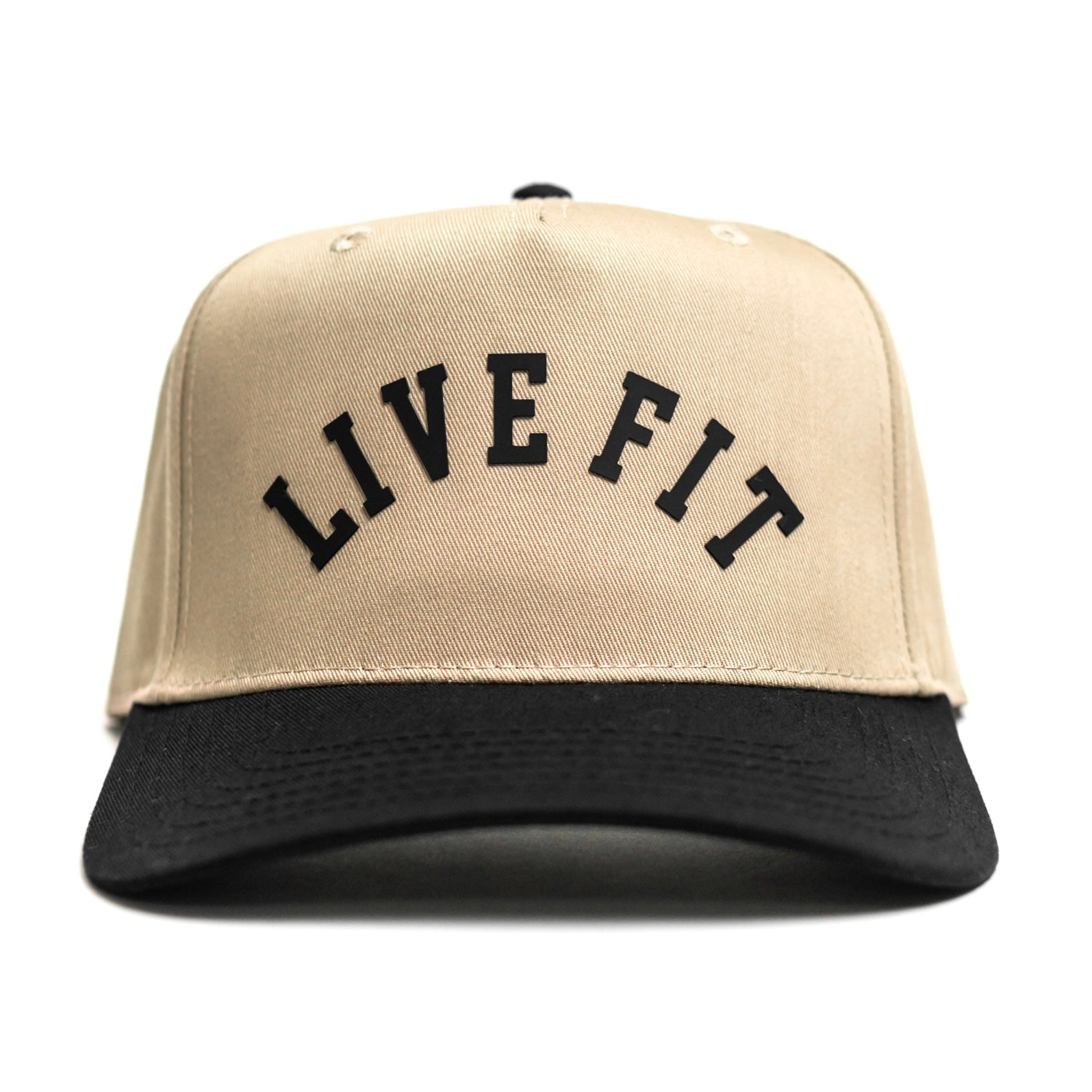 Live Fit. 5 Panel Snapback - Khaki / Black