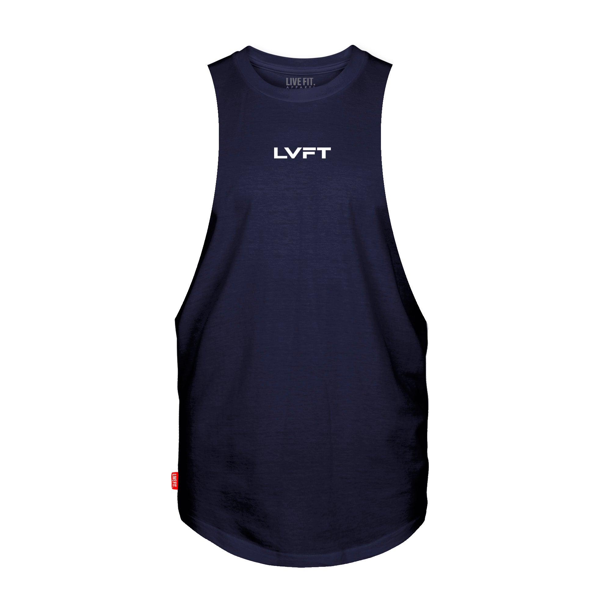 Long Body Drop Tail Tank - Navy