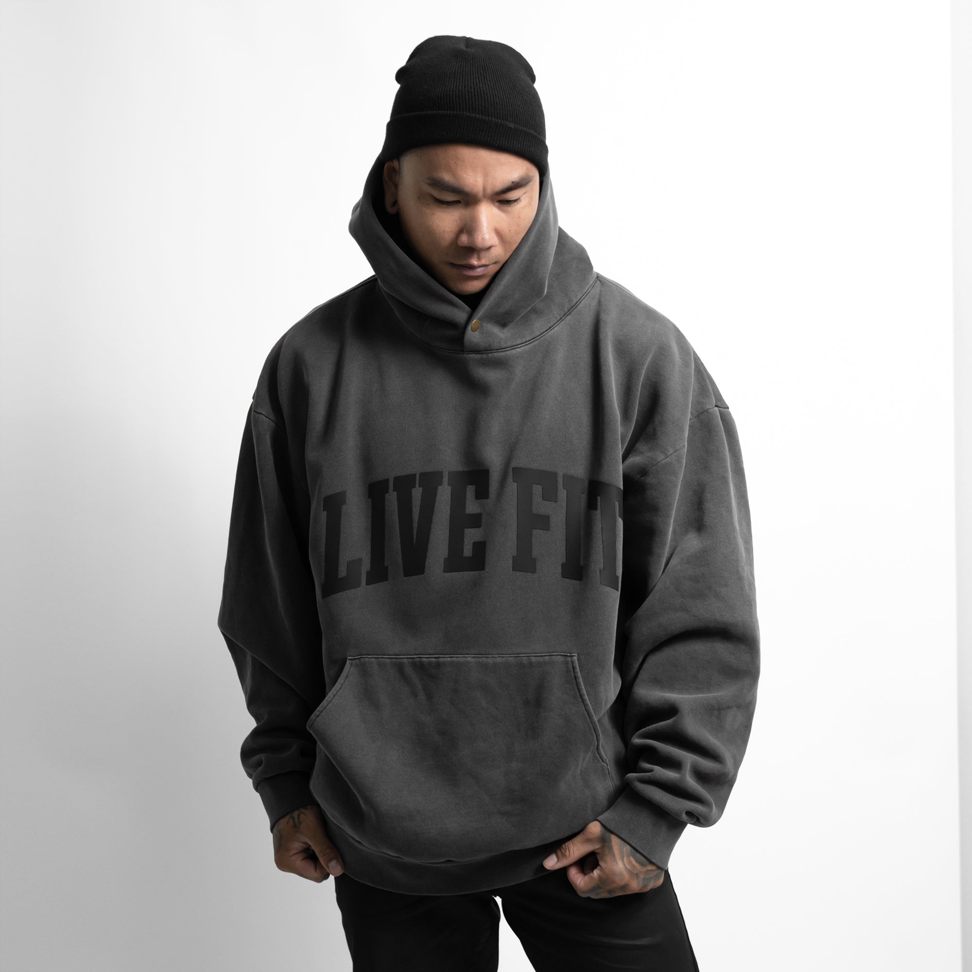 Letterman Premium Heavyweight Pullover - Concrete