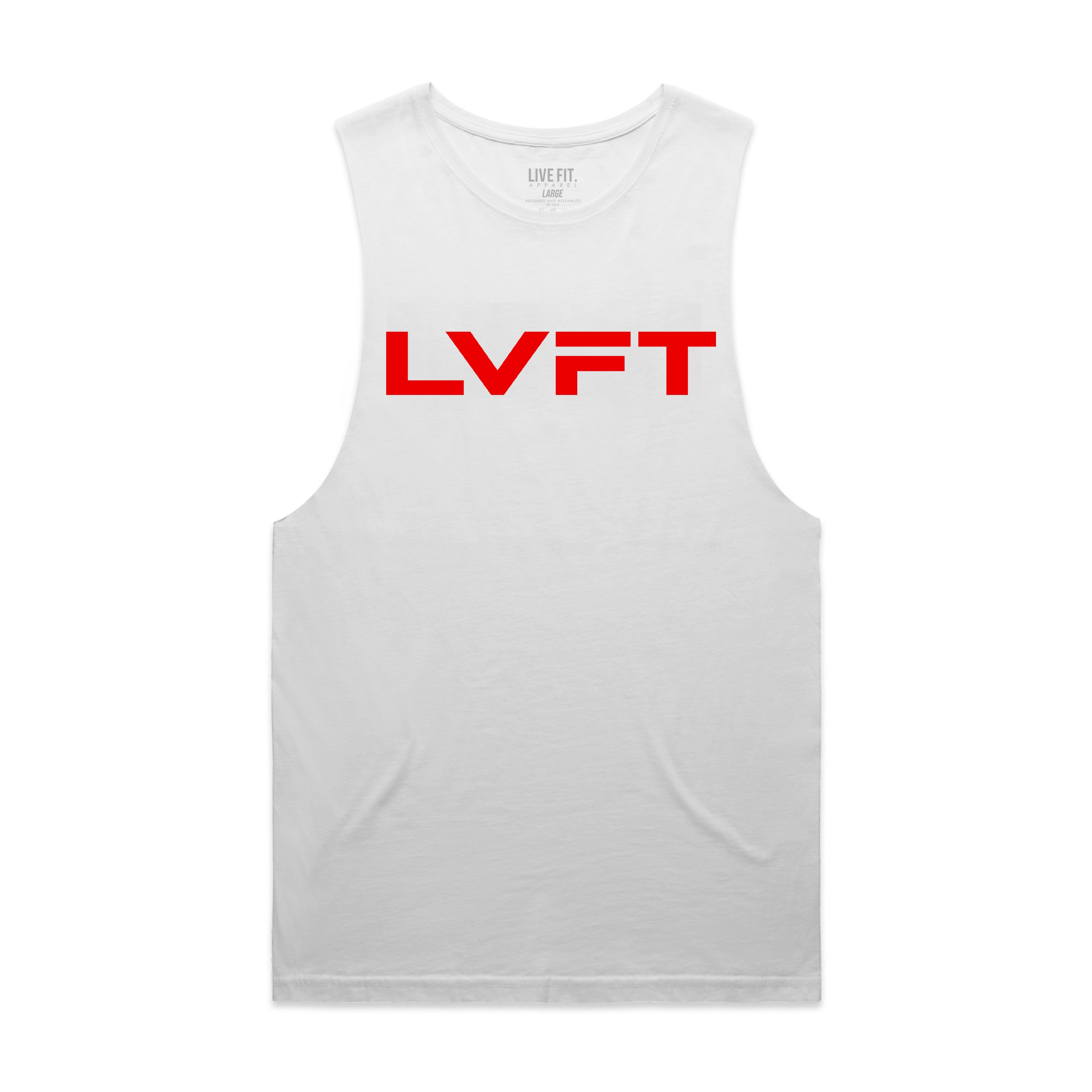 Raw Slate Tank - White / Red