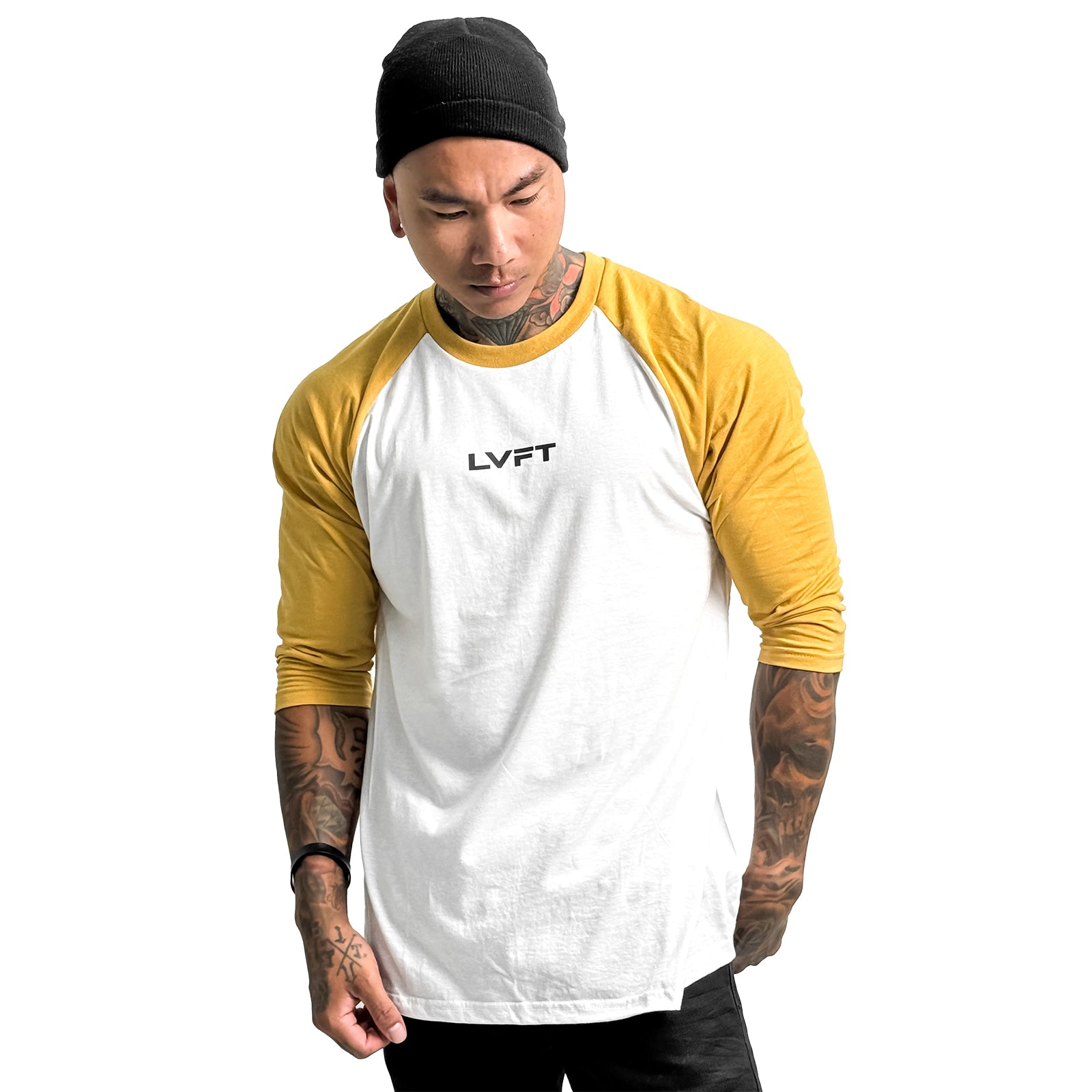 Slate Raglan Tee - Mustard