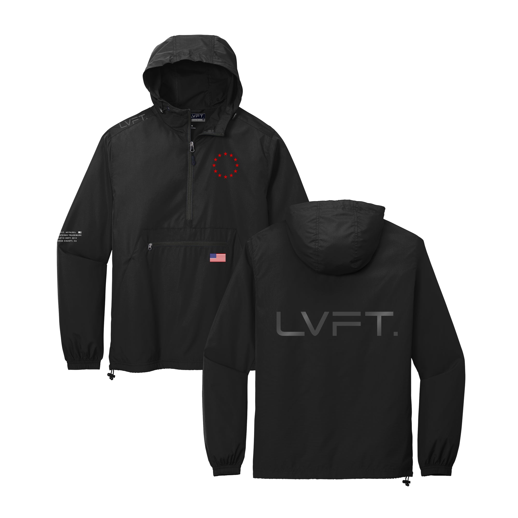 Sport Anorak Jacket - Black Reflective