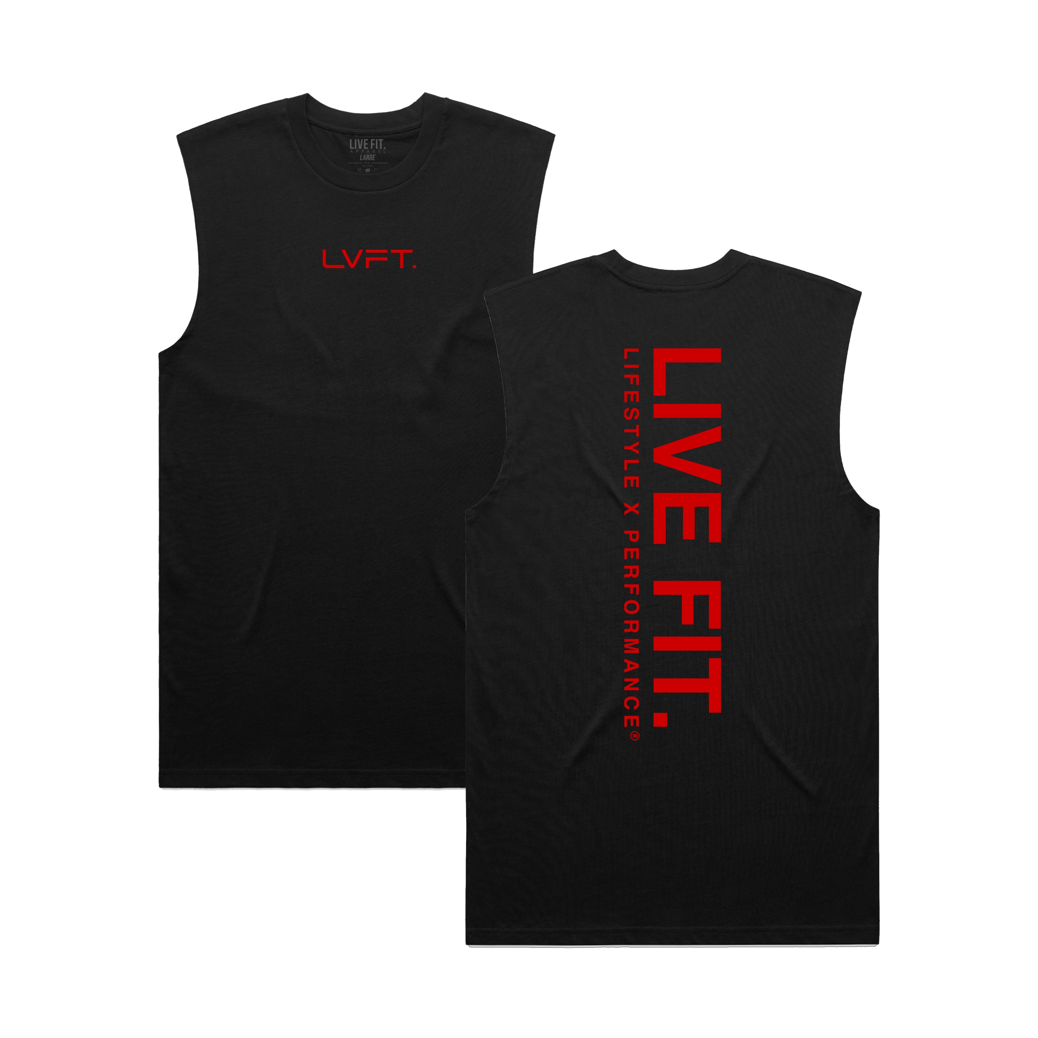 Urban Muscle Tank - Black/Red