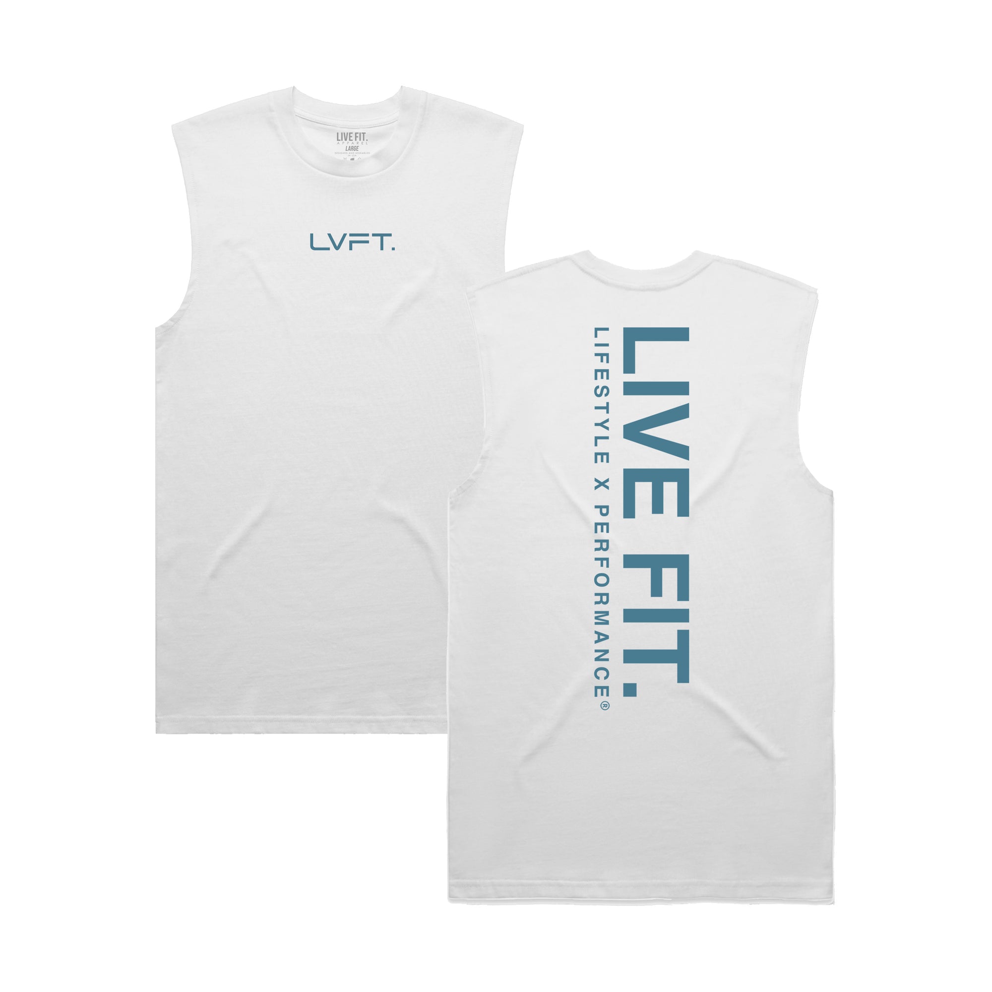 Urban Muscle Tank - White / Denim