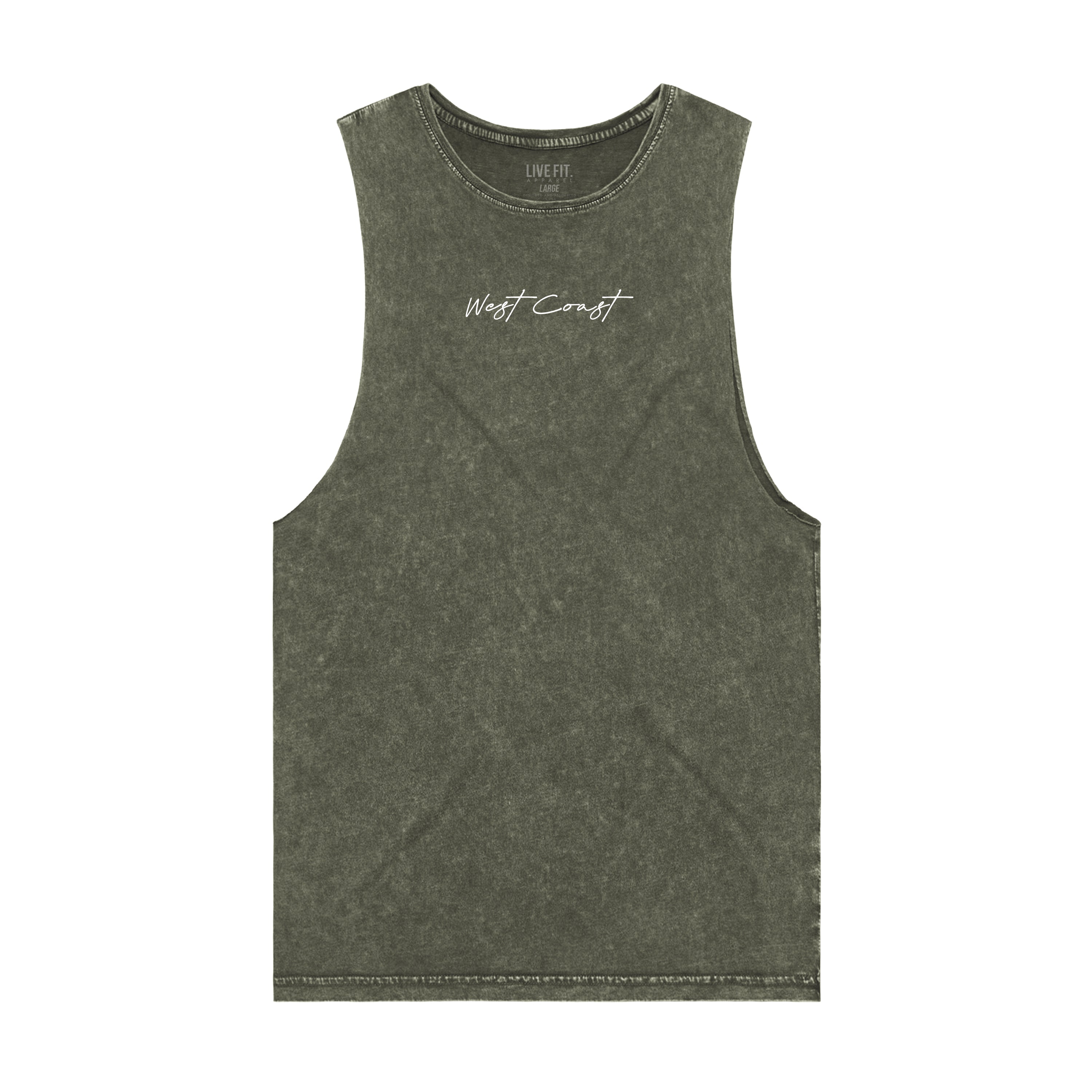 West Coast Vintage Tank - Moss Stone