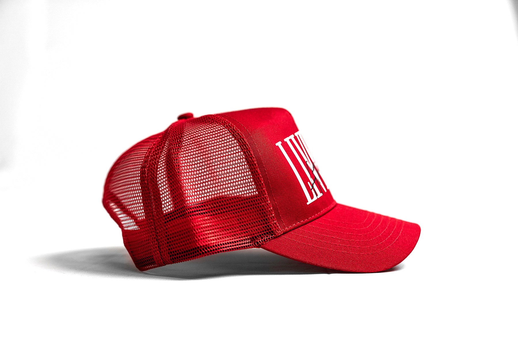 5 Panel Trucker Hat - Red