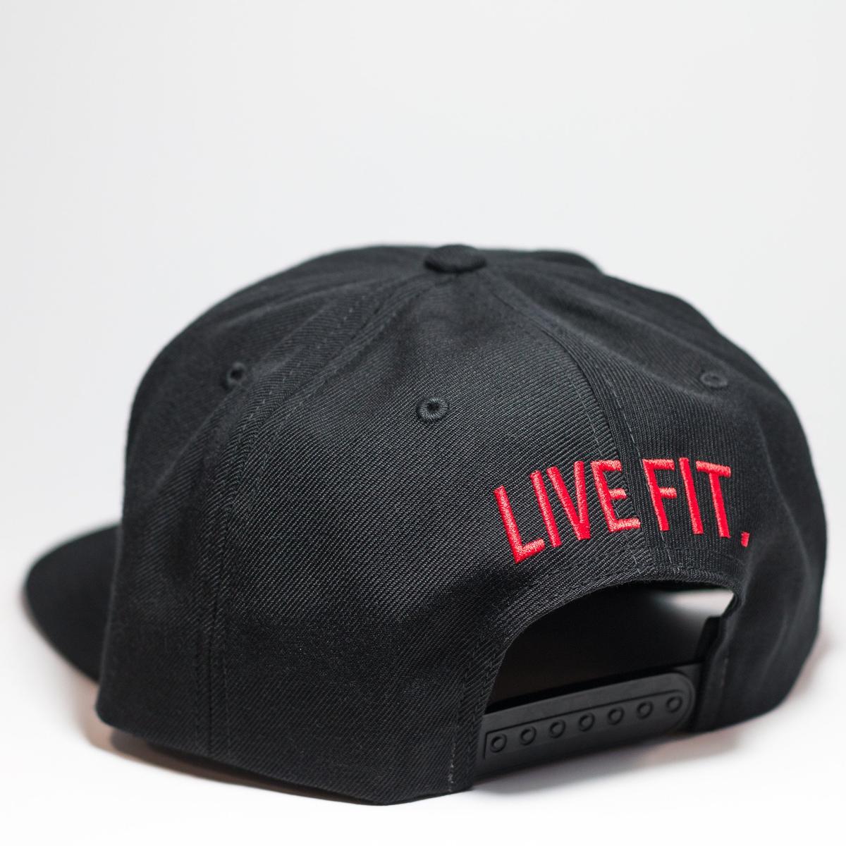 Live Fit Apparel C Snapback - Black/ Red - LVFT 