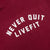 Live Fit Apparel Never Quit Hoodie- Cardinal - LVFT 