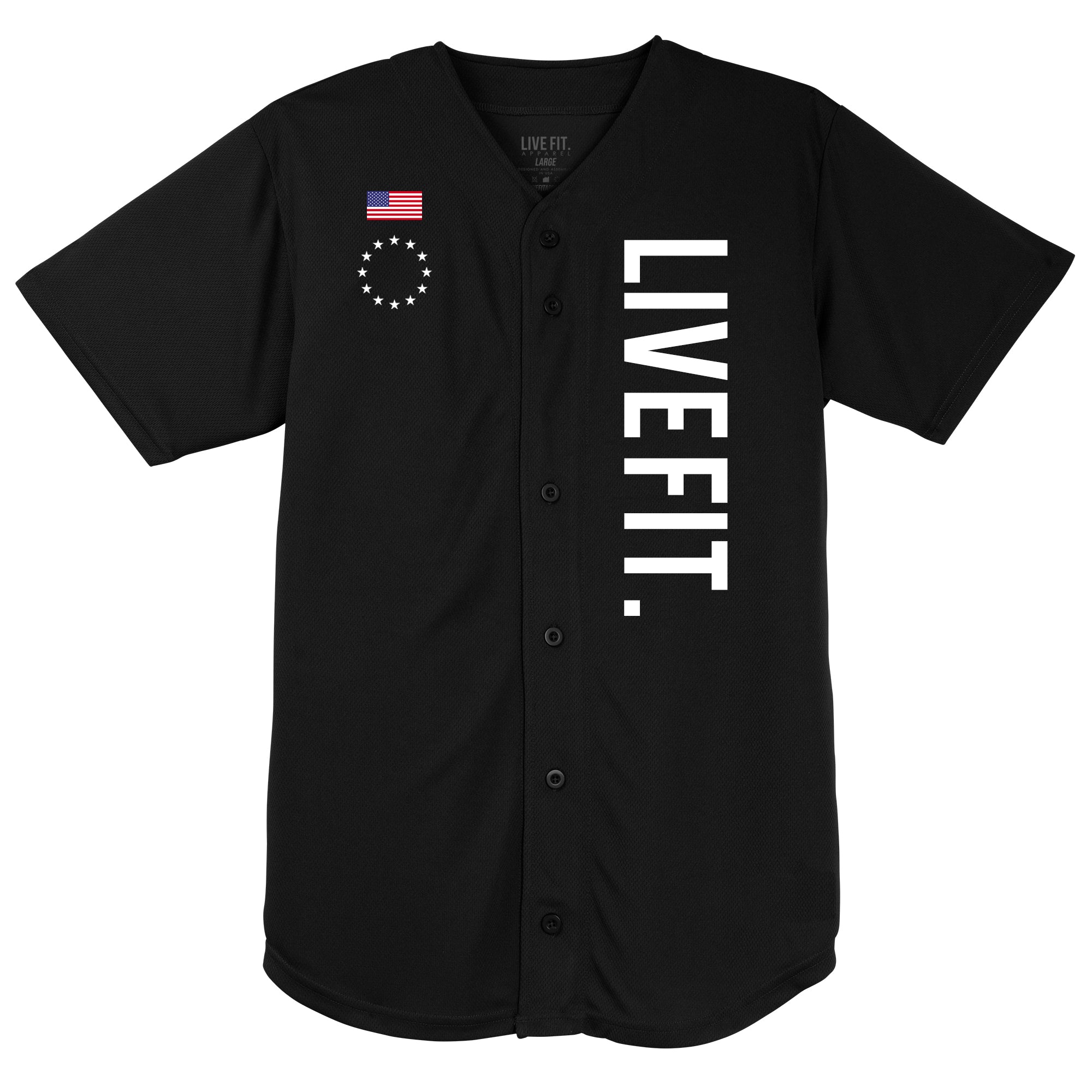 Defender Baseball Jersey - Black