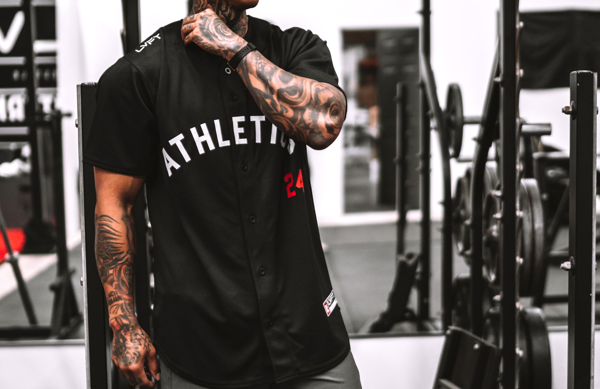 Athletics Baseball Jersey - Black