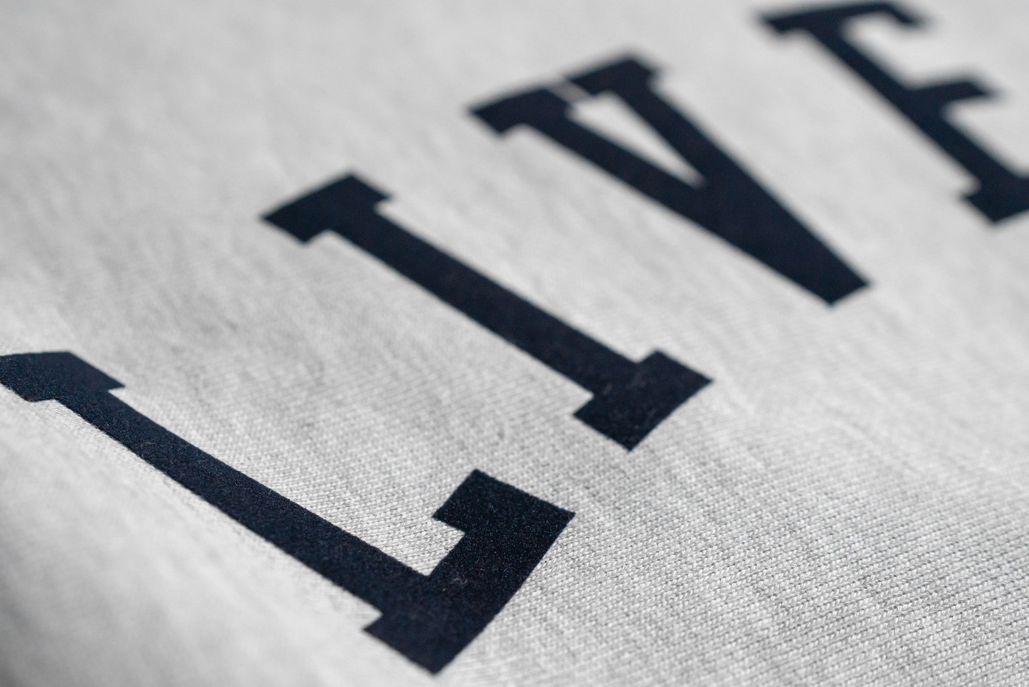 Heavyweight Short Sleeve Crewneck - Heather Grey / Navy