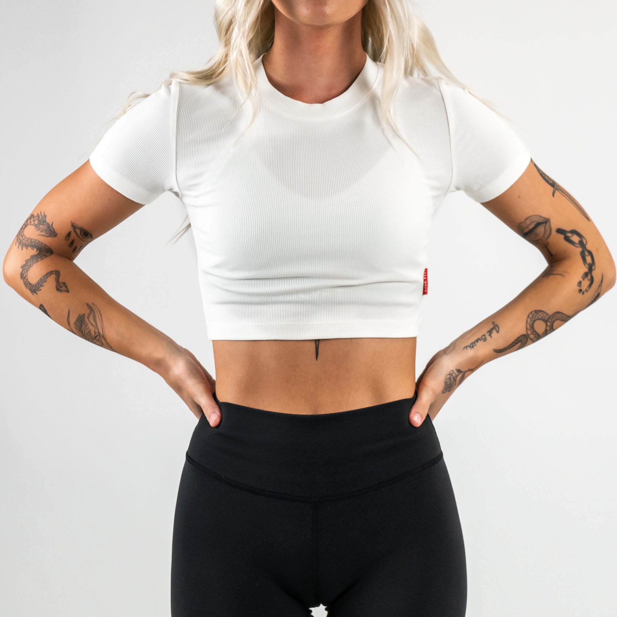 Athleisure Crop Tee- Vanilla