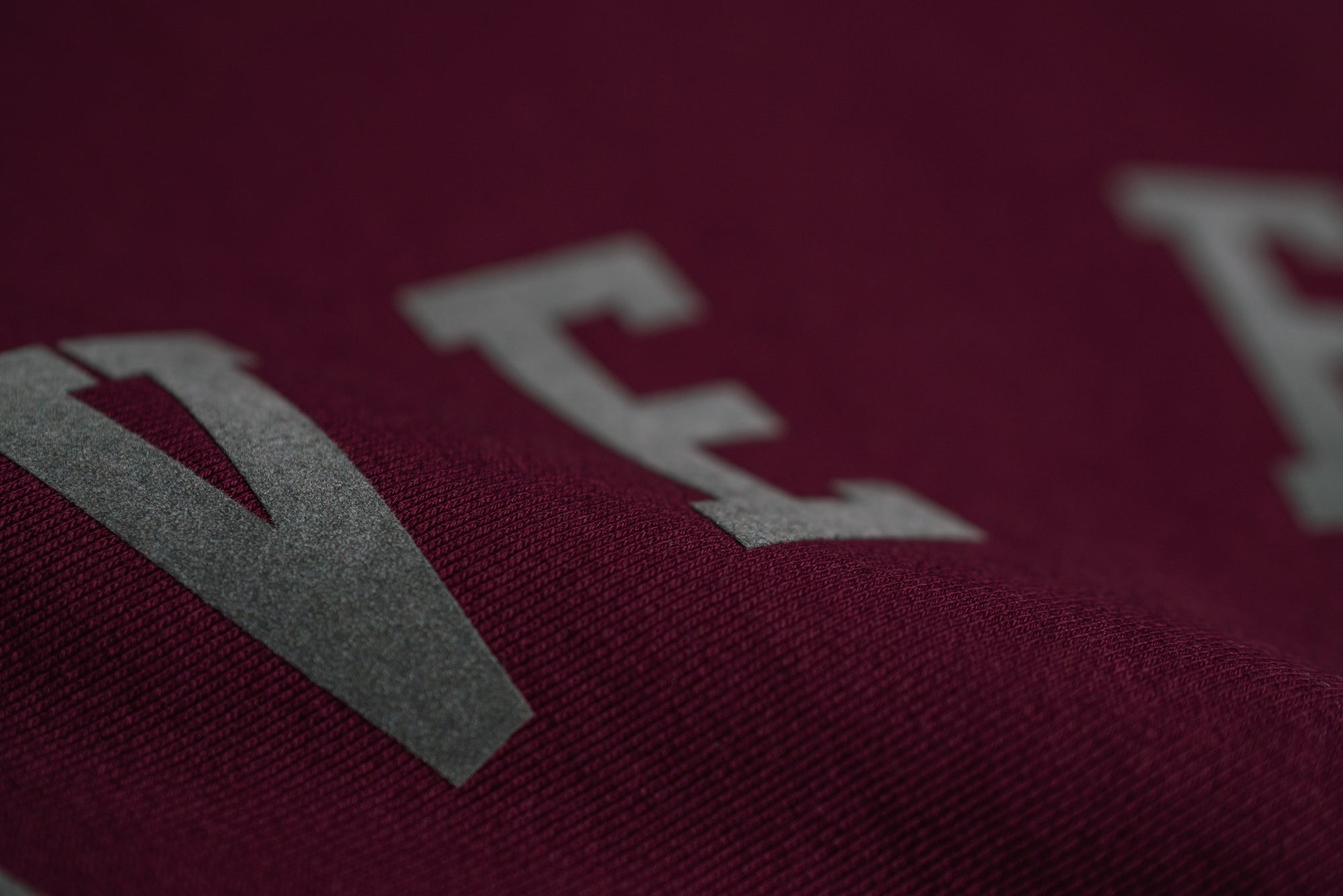 Heavyweight Short Sleeve Crewneck - Maroon/Grey