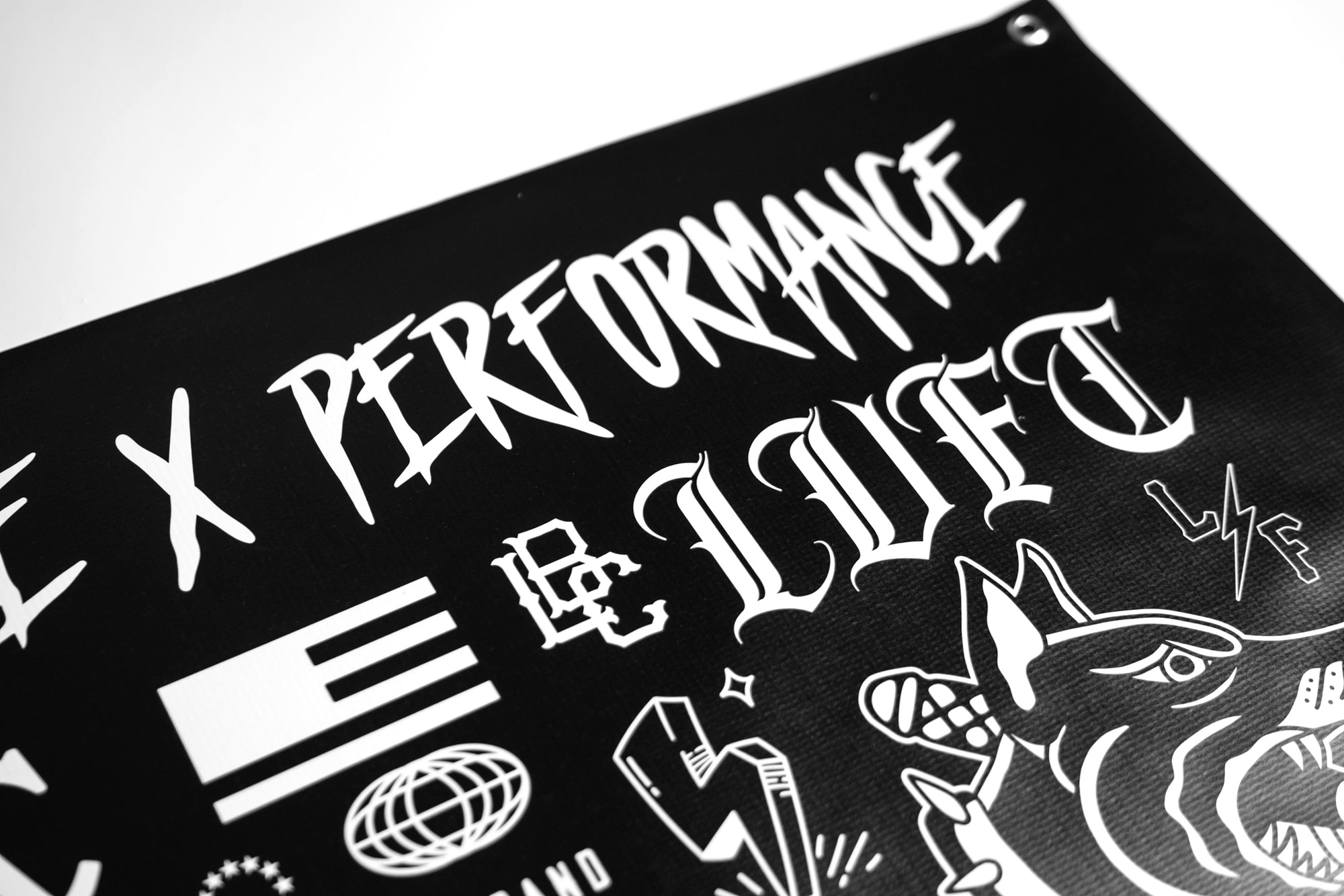 Doodles Banner - Black/White