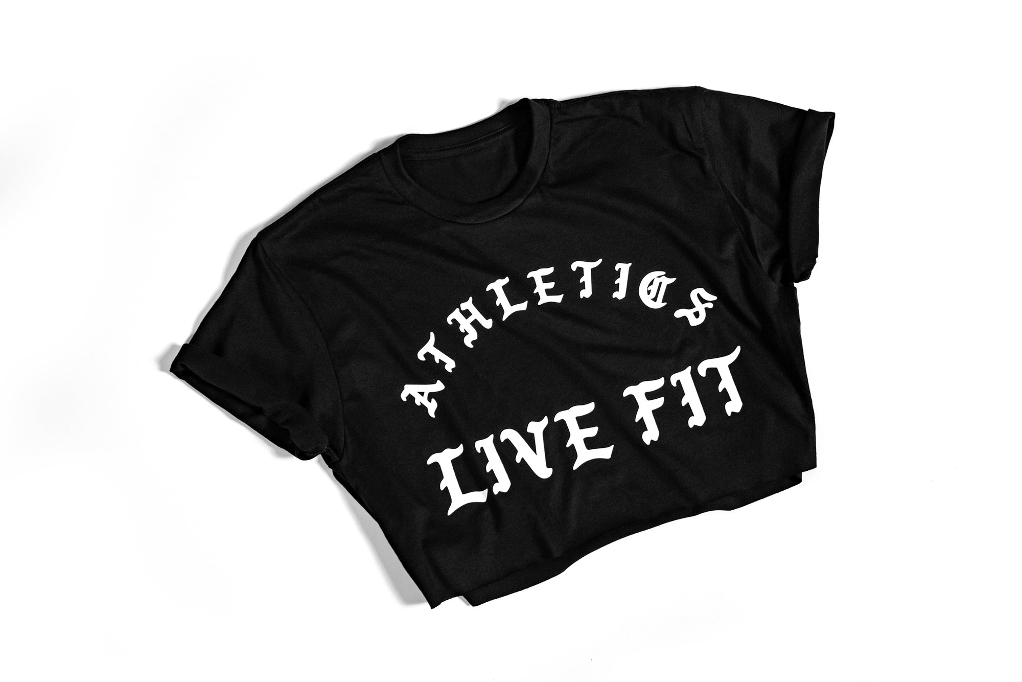 Iron Athletics Crop Tee - Black/White