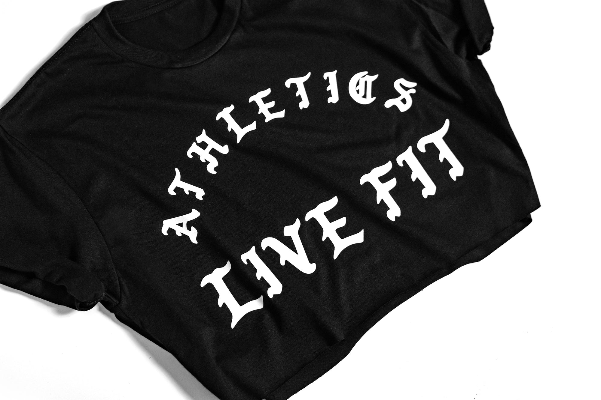 Iron Athletics Crop Tee - Black/White