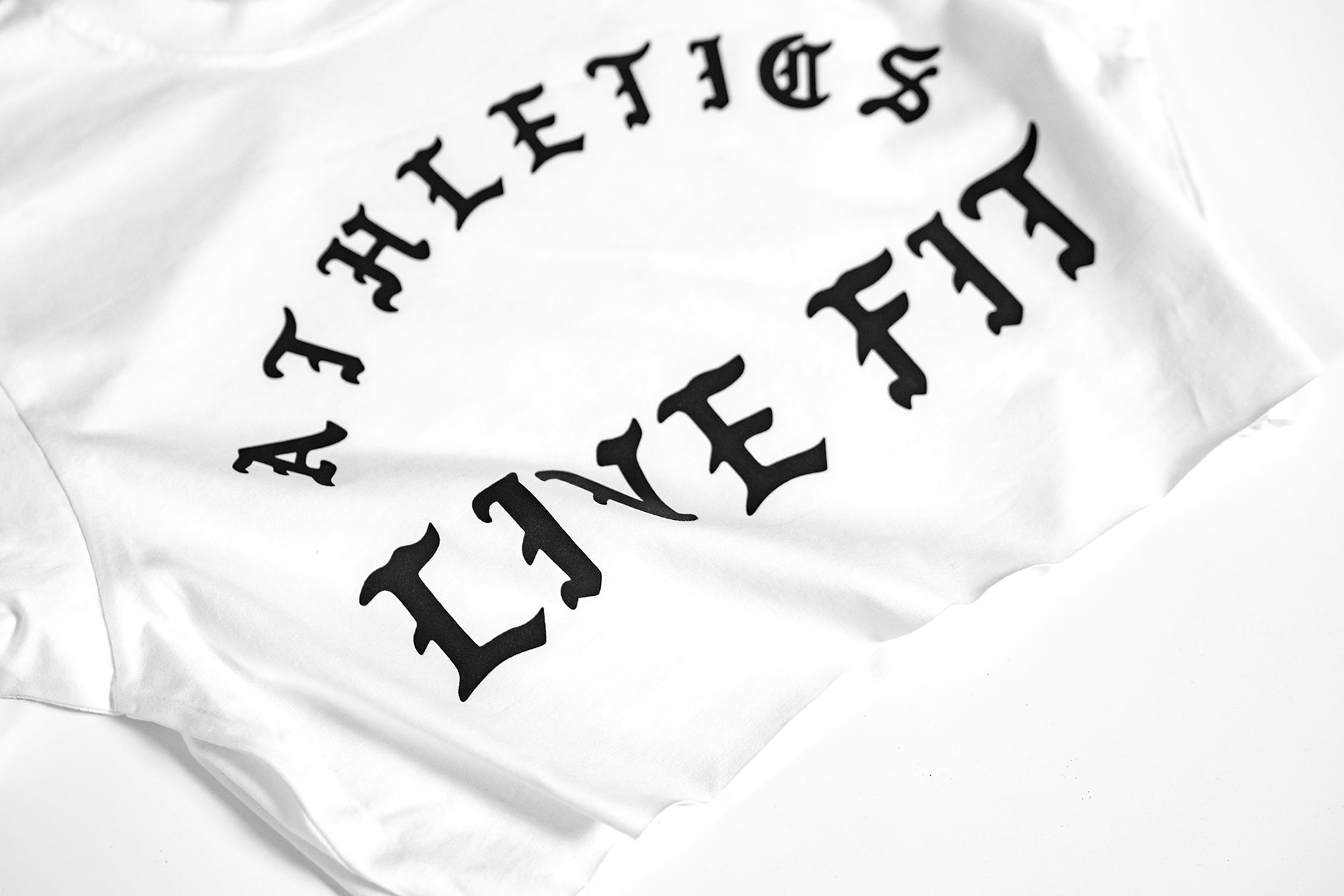 Iron Athletics Crop Tee - White/Black