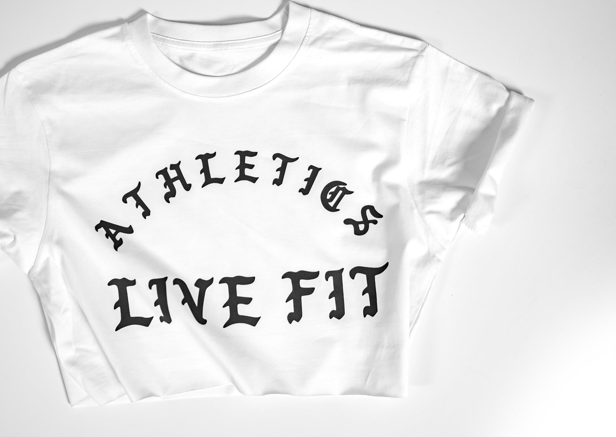 Iron Athletics Crop Tee - White/Black