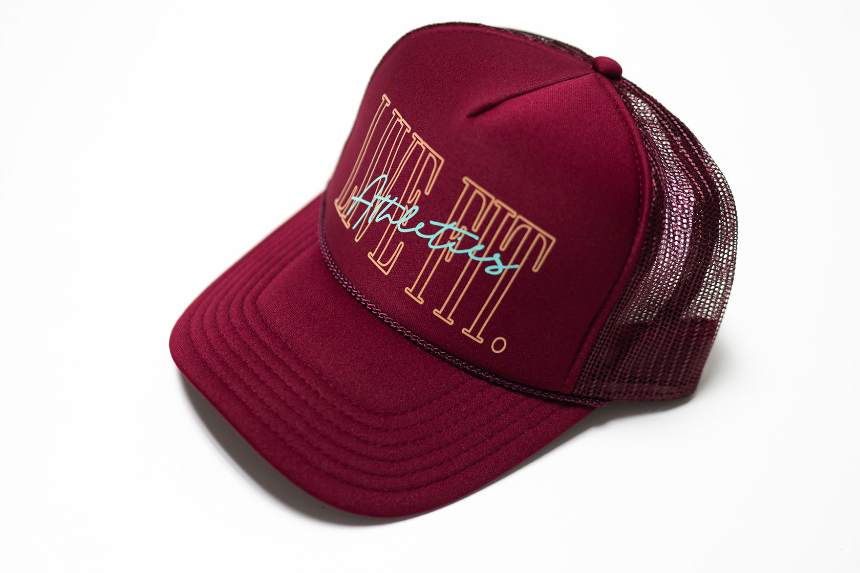 5 Panel Foam Trucker Hat  - Burgundy