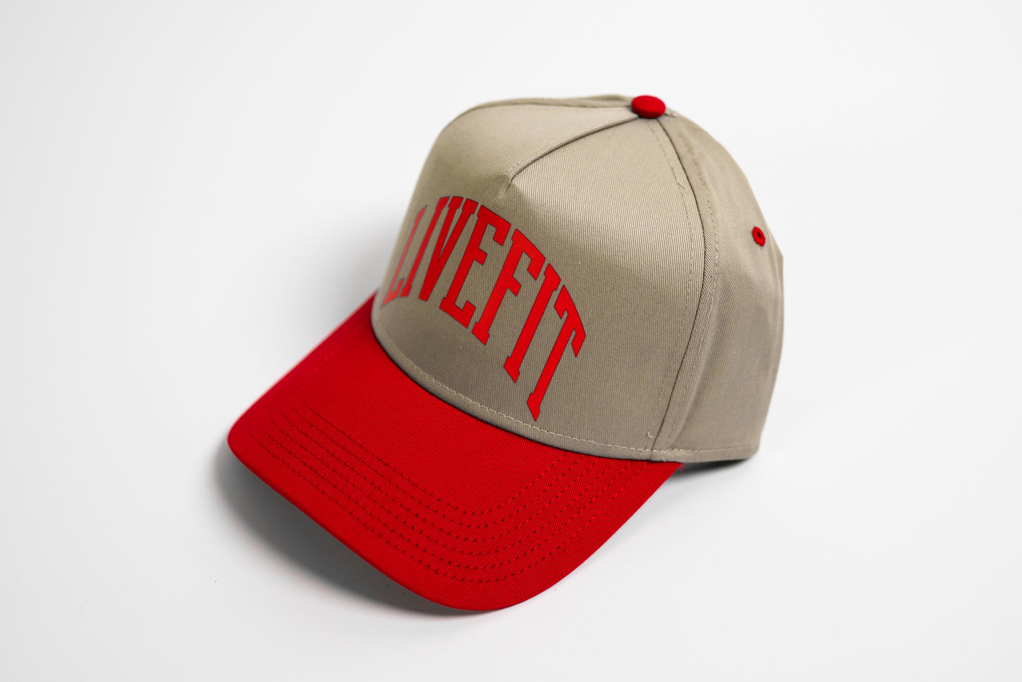 State 5 Panel Cap - Khaki Red