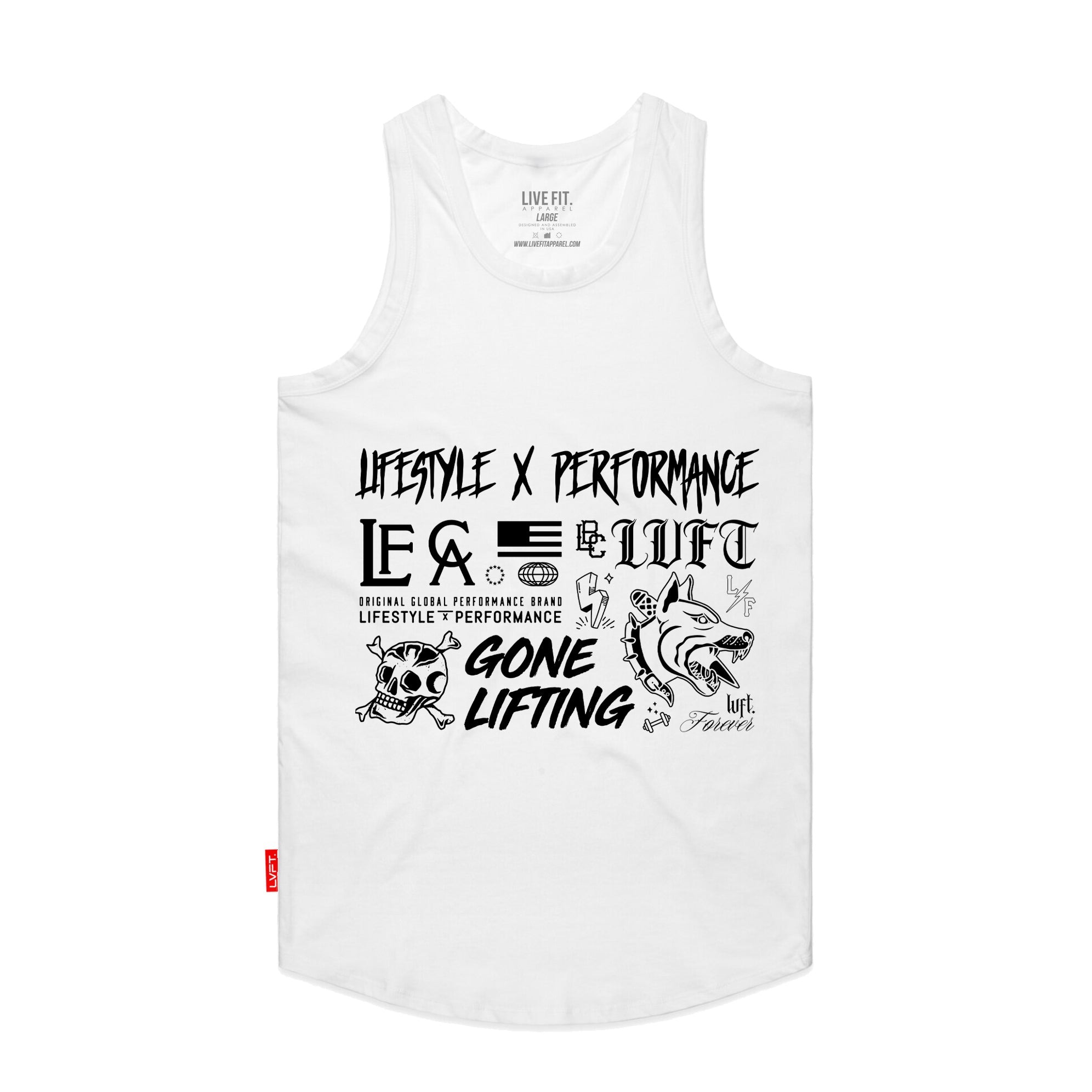 Doodles Tank - White