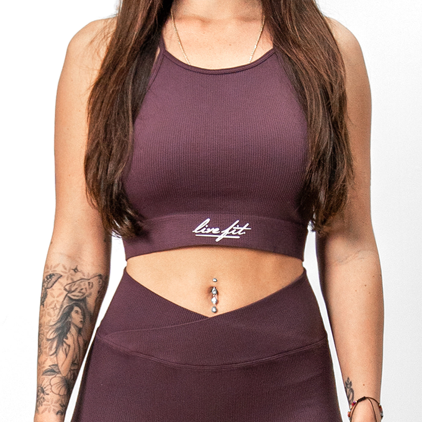 Ribbed Bralette - Plum