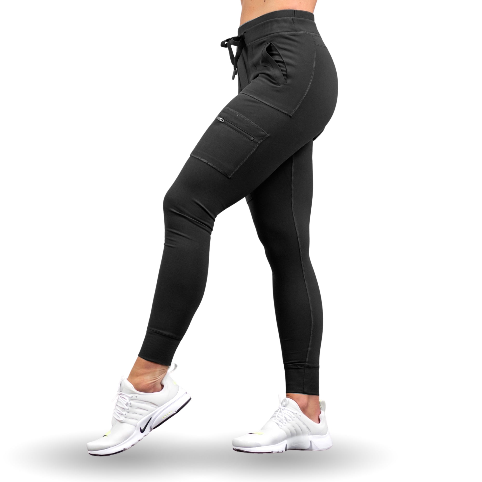 Hybrid Cargo Leggings - Black