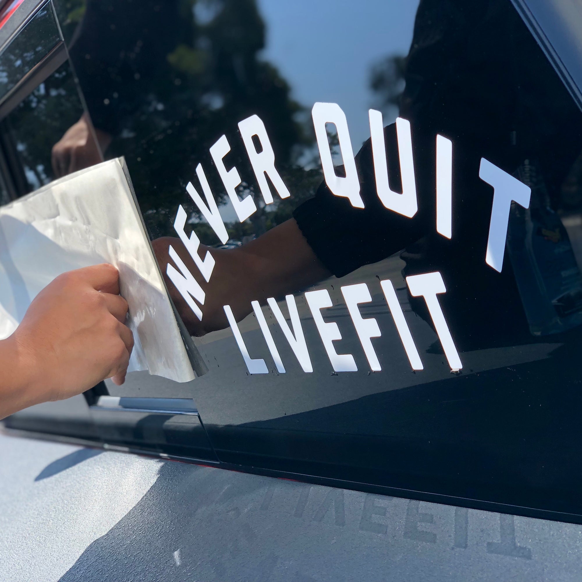 Live Fit Apparel Stickers - Never Give Up 