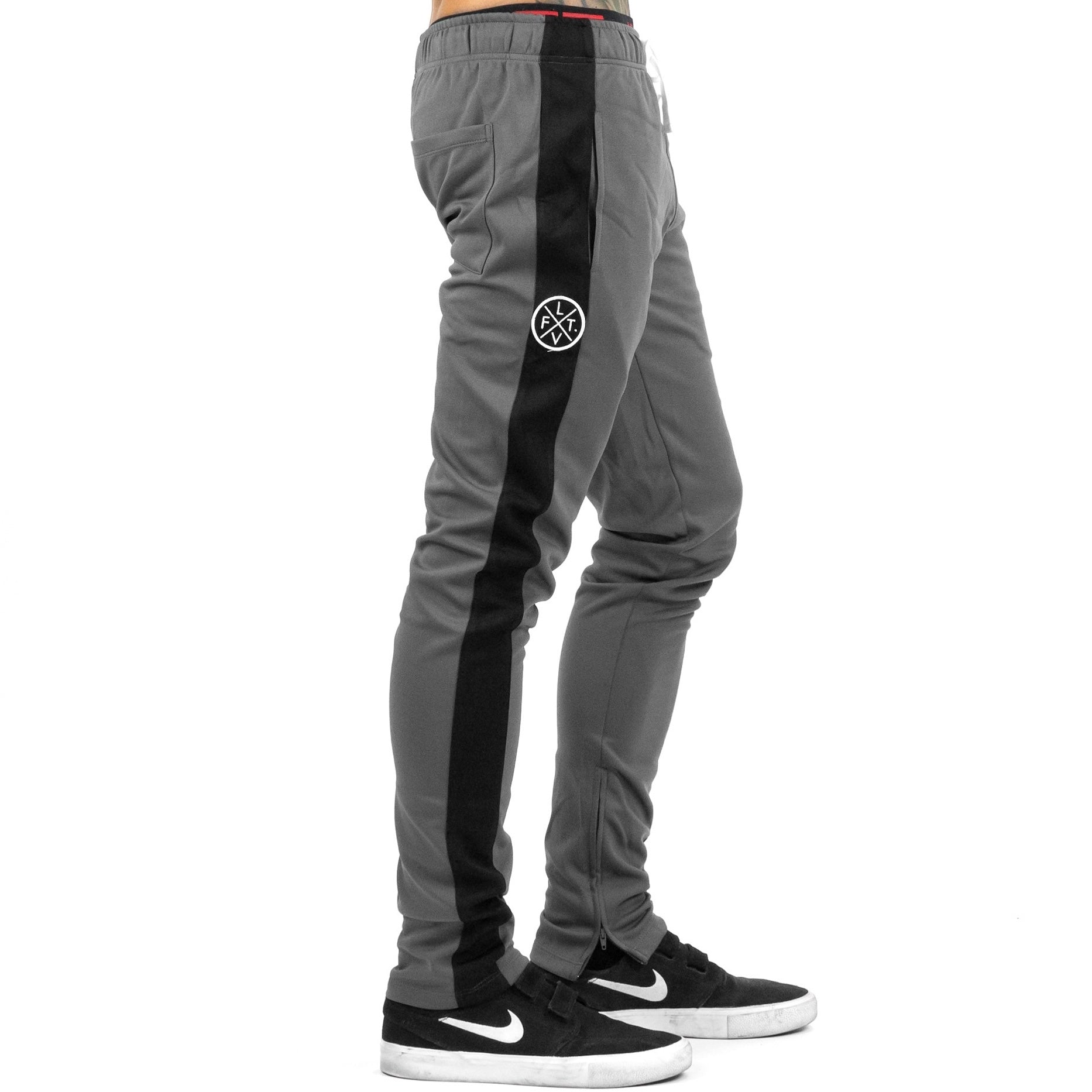 Slim Trackies - Grey/Black