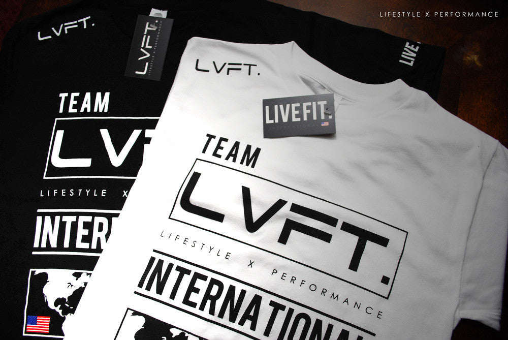 Live Fit Apparel International Tee - Black - LVFT 