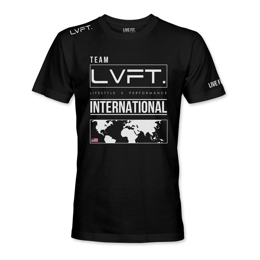 Live Fit Apparel International Tee - Black - LVFT 